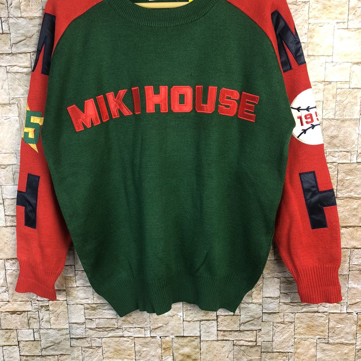 Japanese Brand × Vintage Miki House Green/Red Sweatshirt #A754 Size US M / EU 48-50 / 2 - 3 Thumbnail