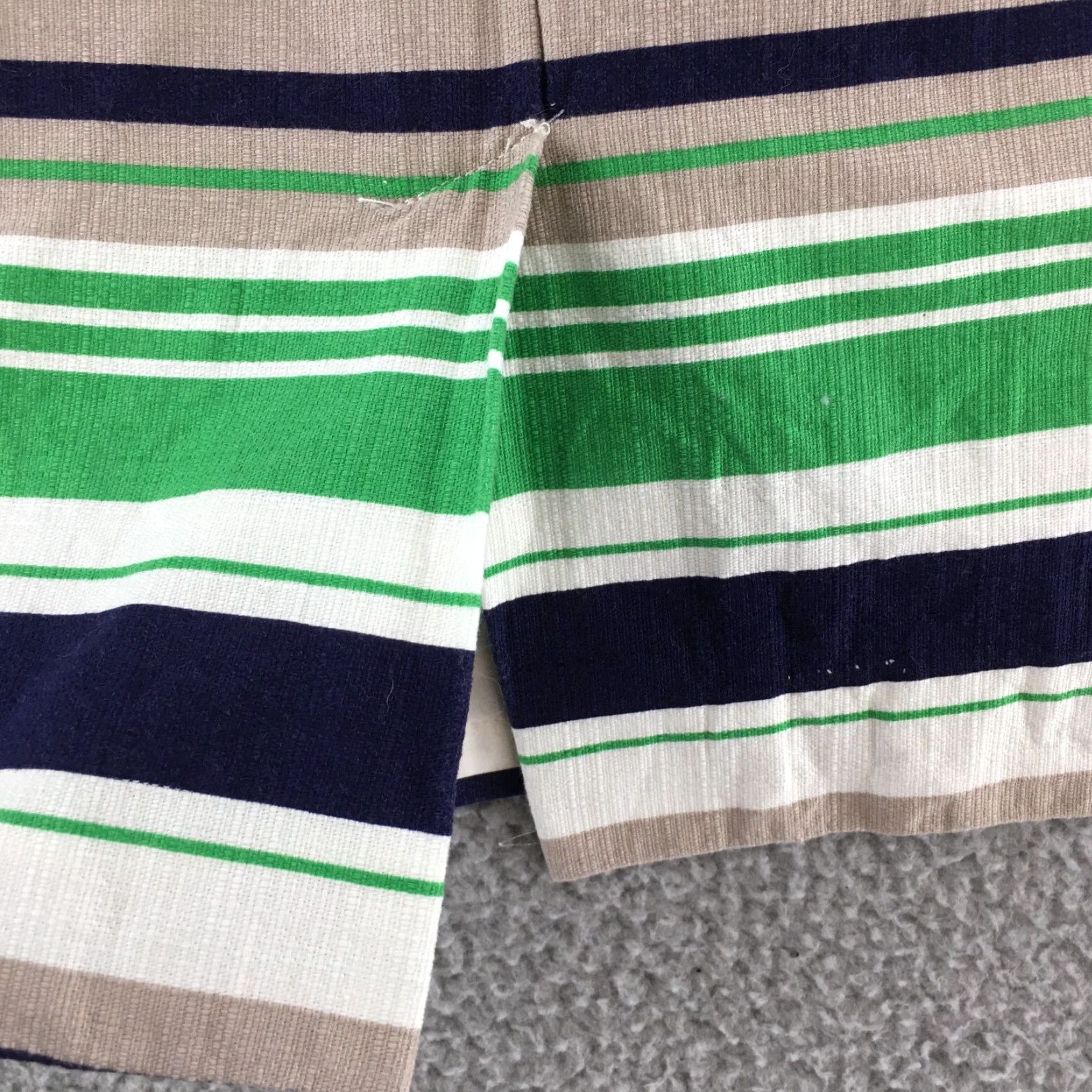 Banana Republic Banana Republic Skirt Womens 4 Multicolor Back Zip Slit Casual Knee Length Striped Straight & Pencil Womens Size 12 Size 34" / US 12 / IT 48 - 6 Thumbnail
