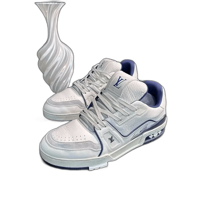 Louis Vuitton Navy Blue Louis Vuitton Trainer Sneakers-yf Size US 8.5 / EU 41-42 - 1 Thumbnail