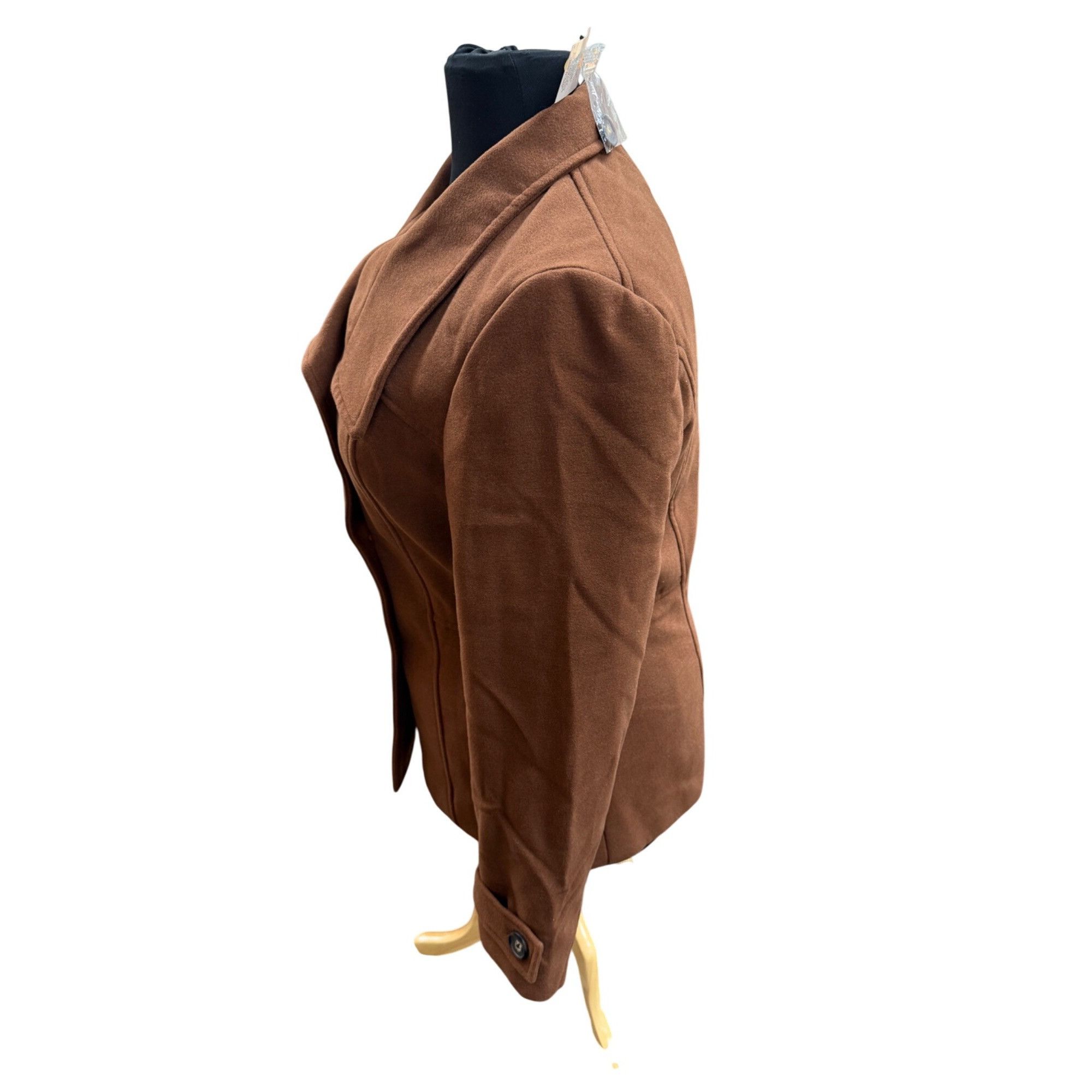 Other Brown Double-Breasted Peacoat With Wide Collar XL Size XL / US 12-14 / IT 48-50 - 5 Thumbnail