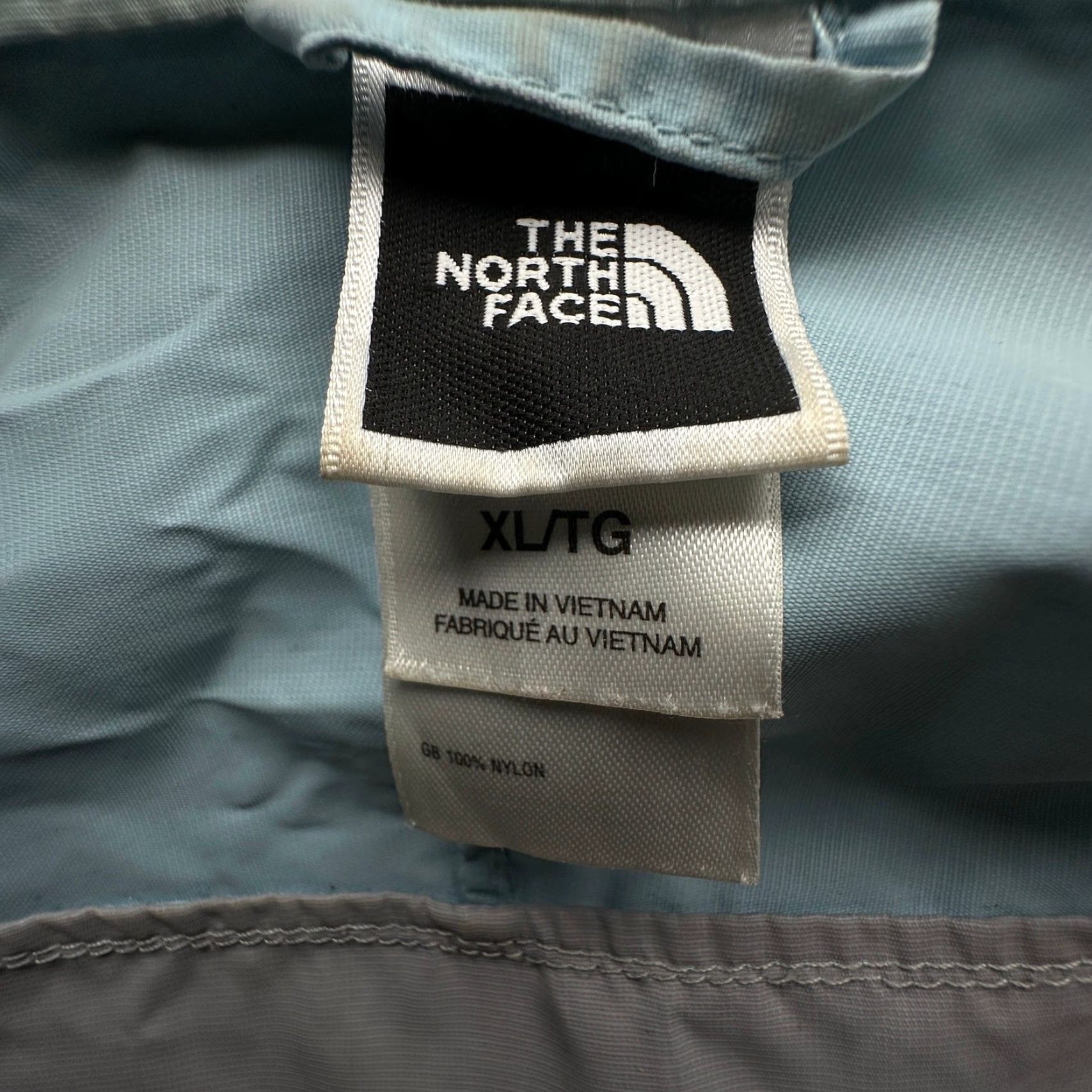 The North Face The North Face Windbreaker Jacket Womens XL Full Zip Hooded Gray Blue with Logo Zipper, Regular Fit, Outdoor, Casual/Workwear/X-Prospects Size XL / US 12-14 / IT 48-50 - 2 Thumbnail