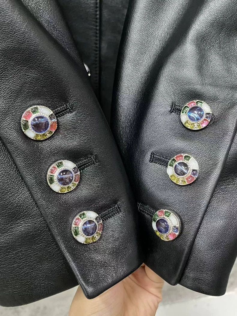 Chanel Chanel 25p black sheepskin four-pocket lapel leather jacke Size XS / US 0-2 / IT 36-38 - 5 Thumbnail