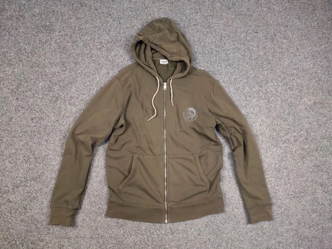 Diesel Vintage Diesel Military Logo Green Zip Hoodie Y2K Style Size US L / EU 52-54 / 3 - 13 Thumbnail