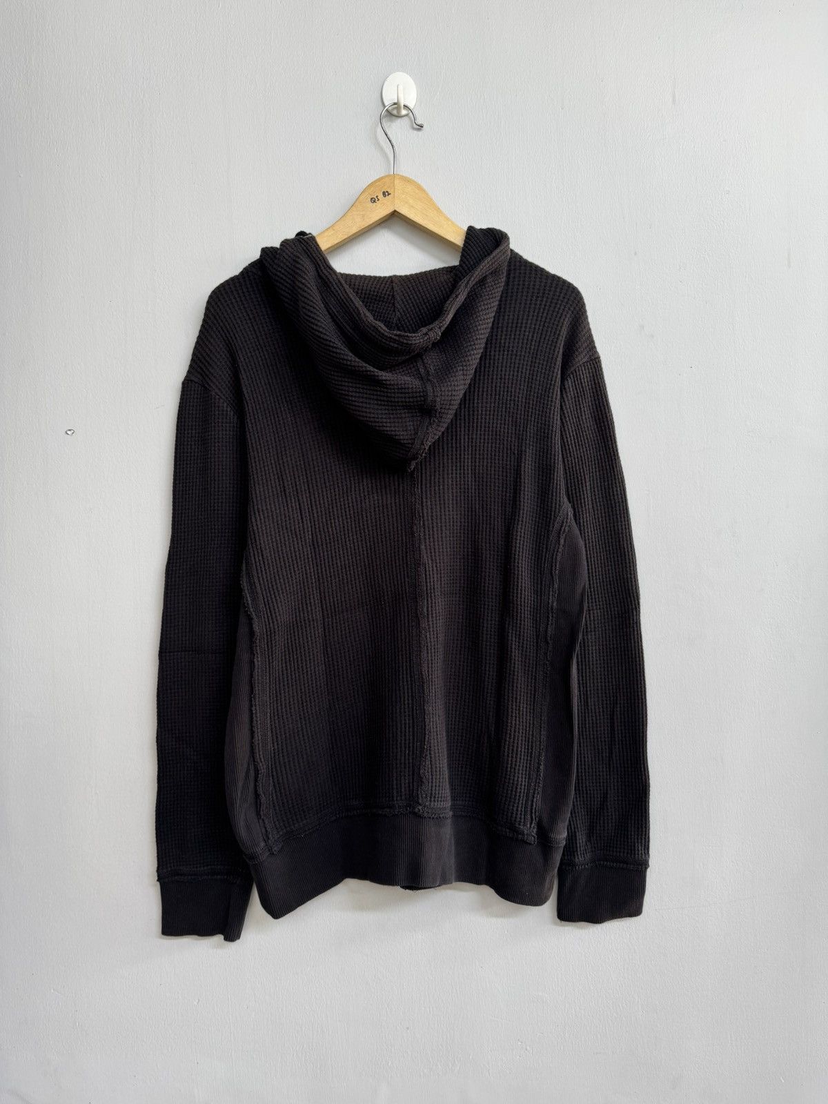 semanticdesign BLACK THERMAL WAFFLE-KNIT ZIP UP HOODIE BY SEMANTIC DESIGN Size US L / EU 52-54 / 3 - 5 Thumbnail
