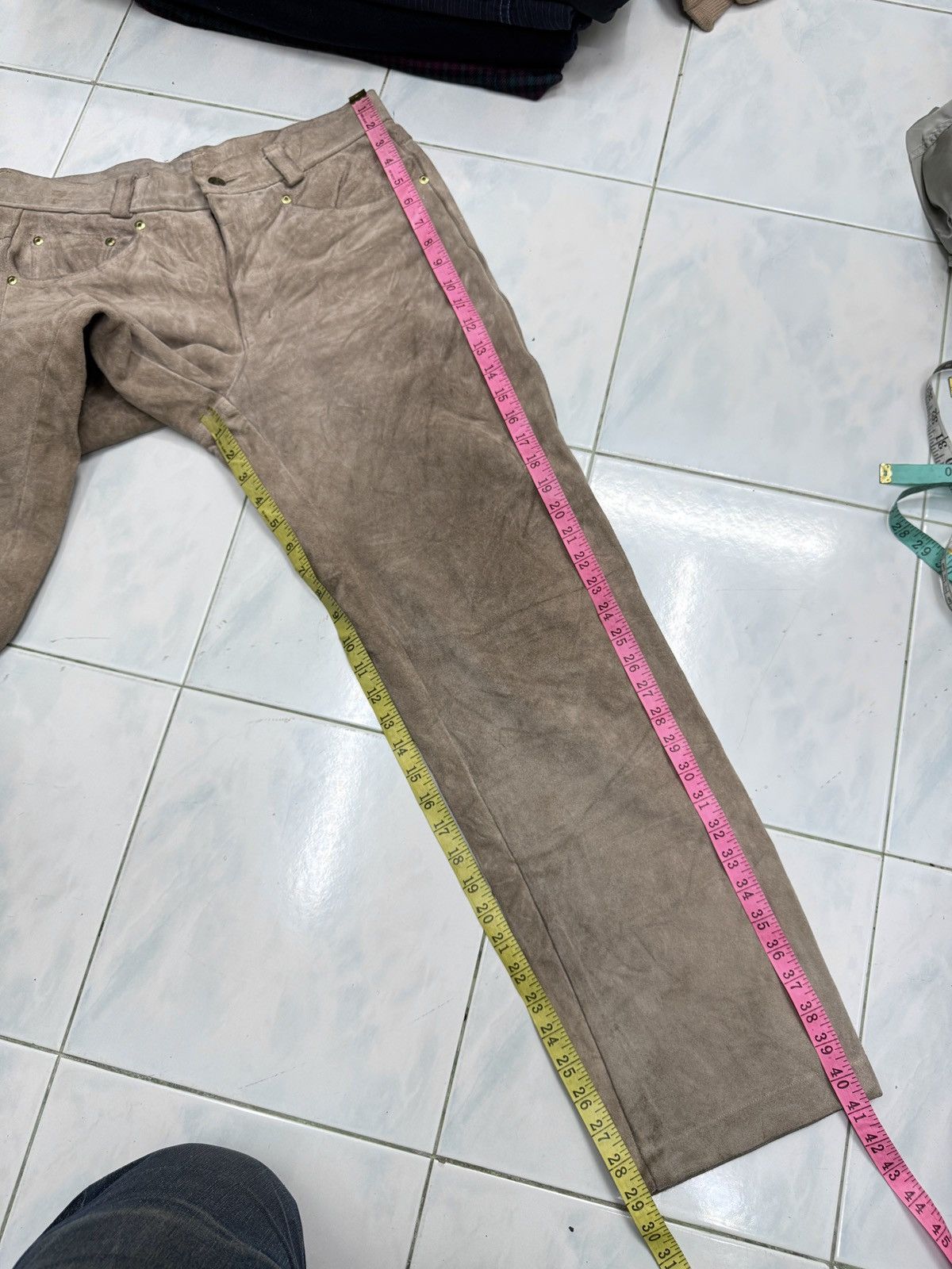 Schott 🔥🔥🔥STEALS VTG SCHOTT BROSS LEATHER PANTS Size US 31 - 13 Thumbnail