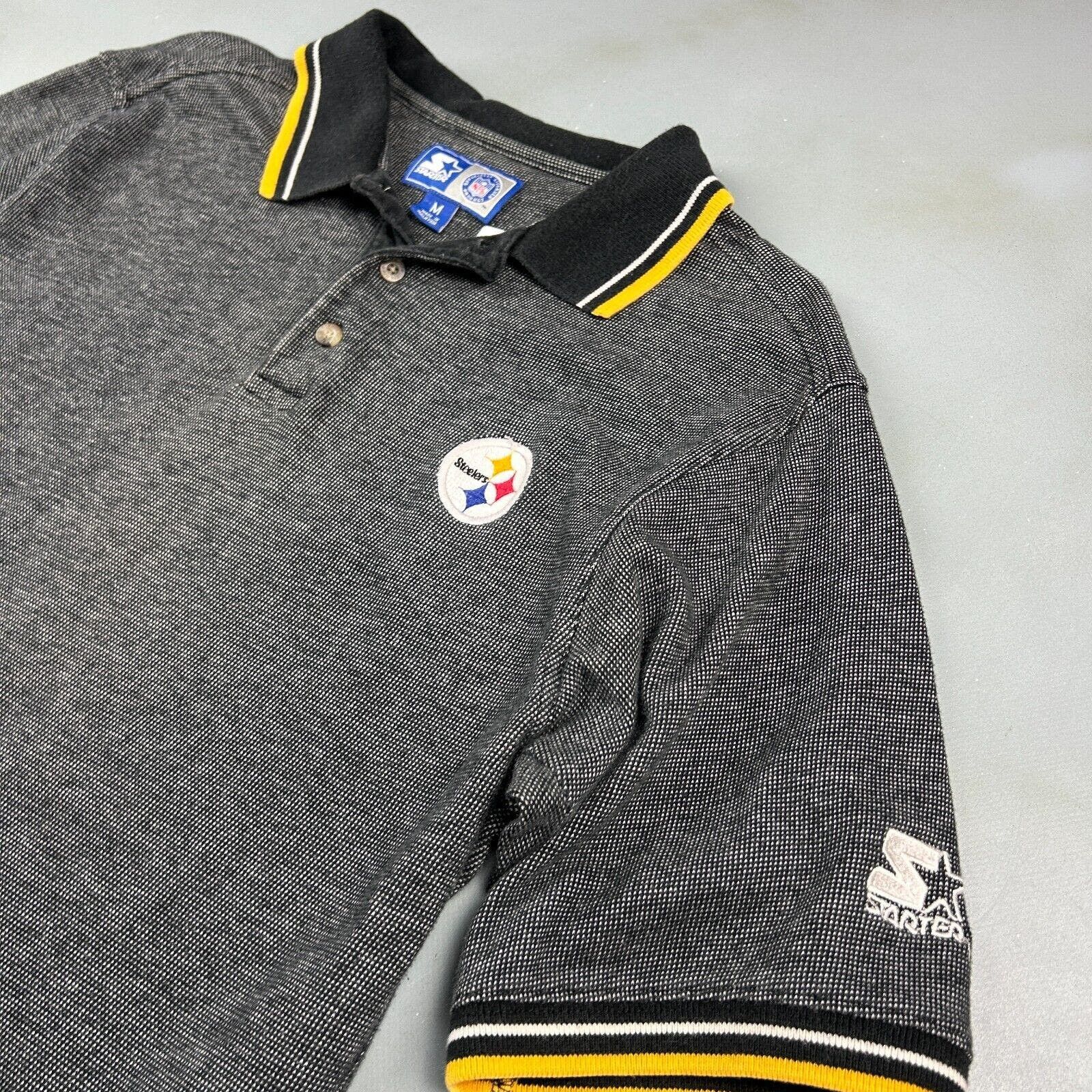 Starter VINTAGE 90s | Pittsburgh Steelers NFL Starter Polo Shirt M Size US M / EU 48-50 / 2 - 3 Thumbnail