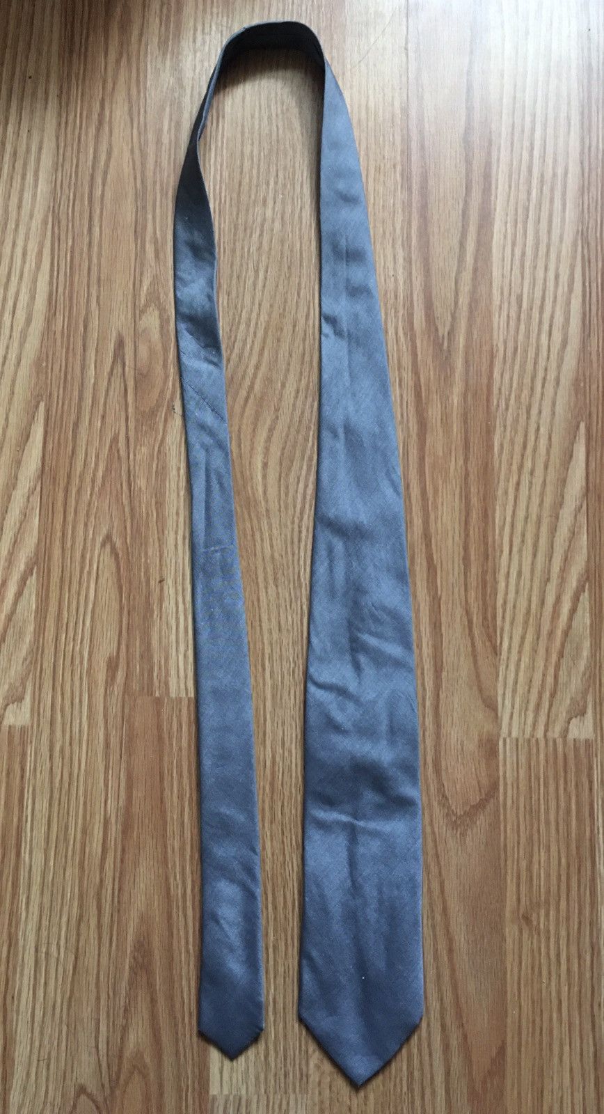 Yves Saint Laurent Yves Saint Laurent Silver Metal Silk Mens Neck Tie Size ONE SIZE - 6 Thumbnail