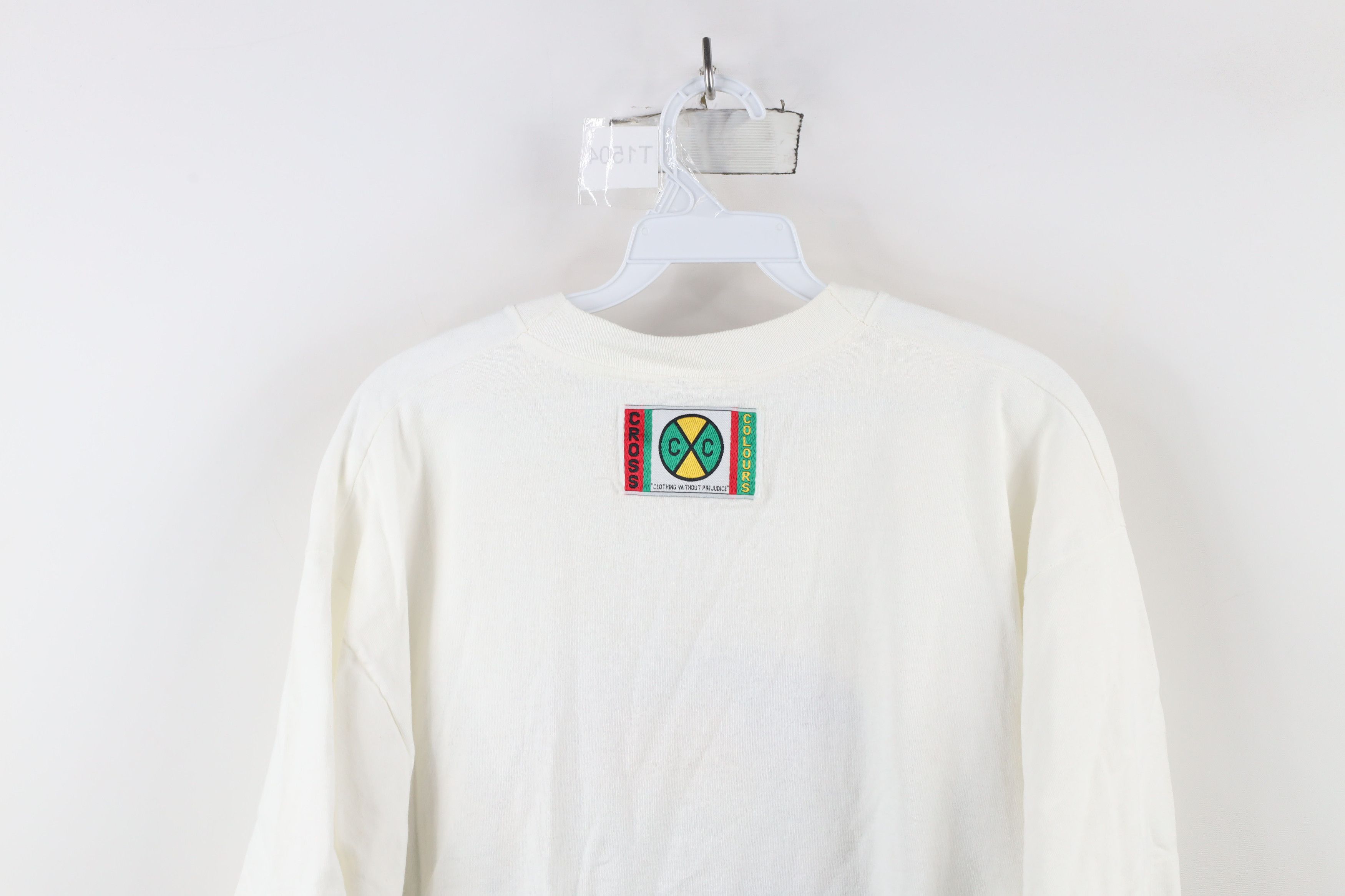 Cross Colours × Vintage Vintage 90s Cross Colours Spell New World Order T-Shirt USA Size US XXL / EU 58 / 5 - 10 Thumbnail