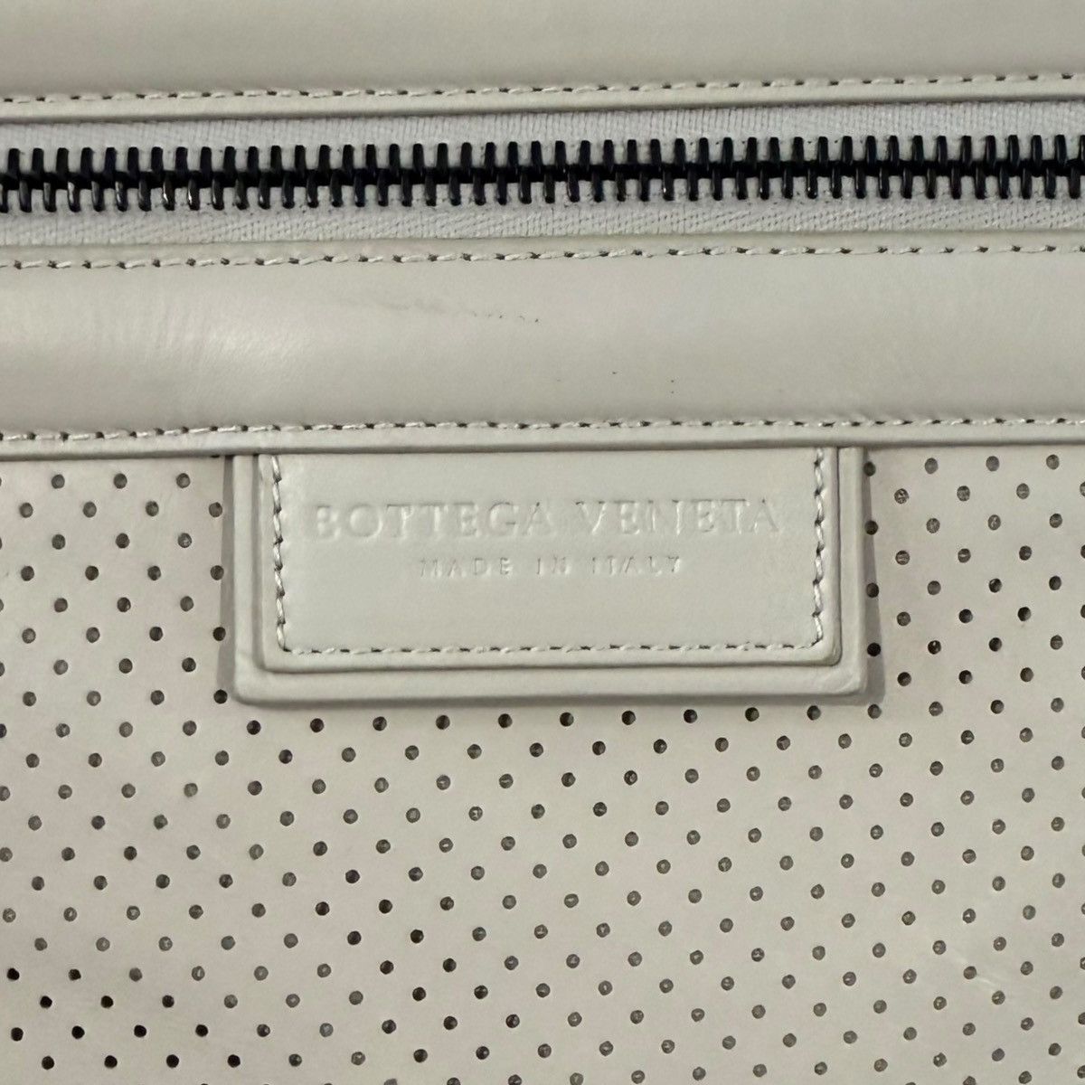 Bottega Veneta Bottega Veneta Ivory Perforated Leather Backpack Size ONE SIZE - 9 Thumbnail