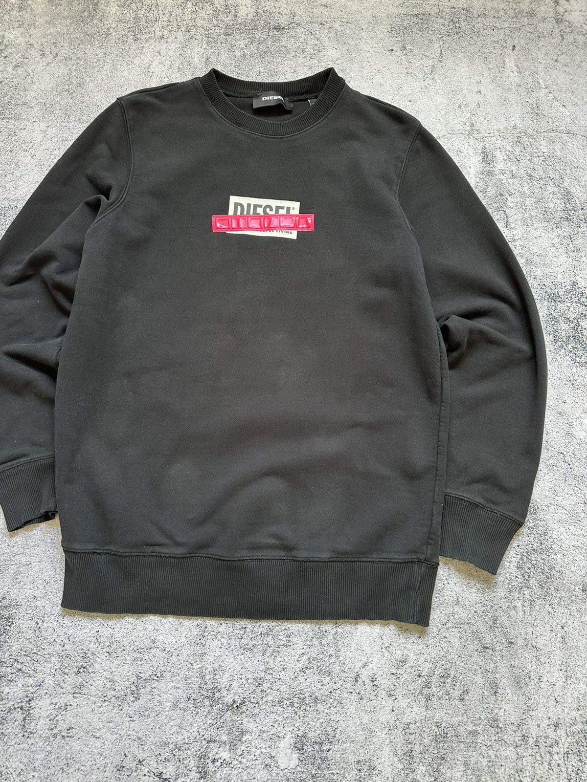 Diesel Vintage Diesel Sweatshirt Box Logo Rubber Y2K Size US M / EU 48-50 / 2 - 6 Thumbnail