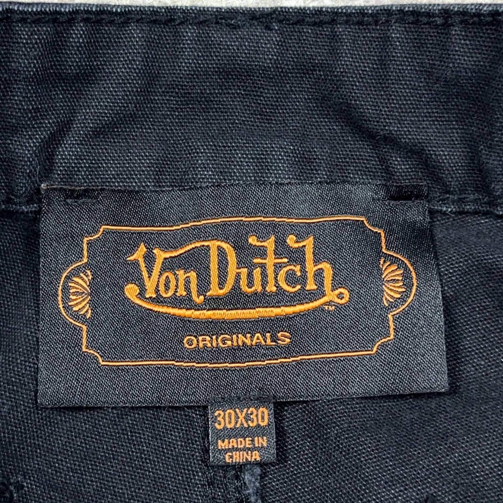Von Dutch VON DUTCH Carpenter Pants Men 30x30 Black Double Knee Patch Spellout Duck Canvas Pants Size US 30 / EU 46 - 4 Thumbnail
