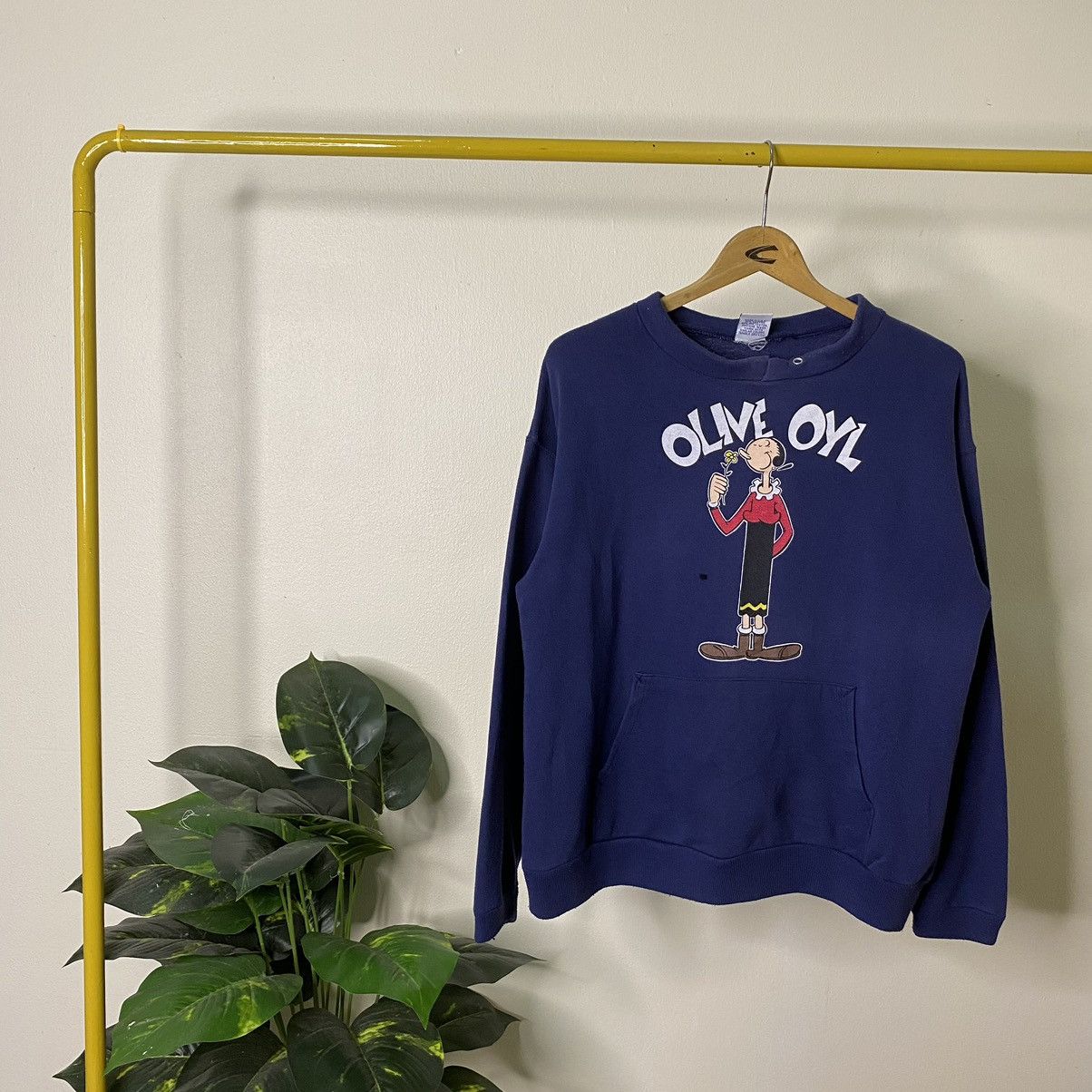 Cartoon Network × Vintage 1990s Olive Oyl Popeye The Sailorman Mirror Print Sweatshirt Size US M / EU 48-50 / 2 - 1 Thumbnail