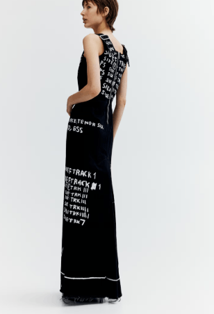 H&M Long Denim Corset-style Dress H&M x Basquiat Size XXS / US 00 / IT 34 - 3 Thumbnail