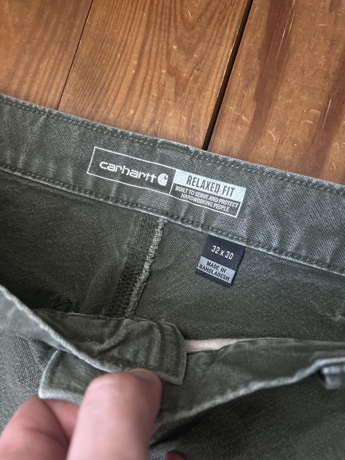 Carhartt × Vintage Vintage Carhartt Green Double Knee Pants Size US 30 / EU 46 - 3 Thumbnail