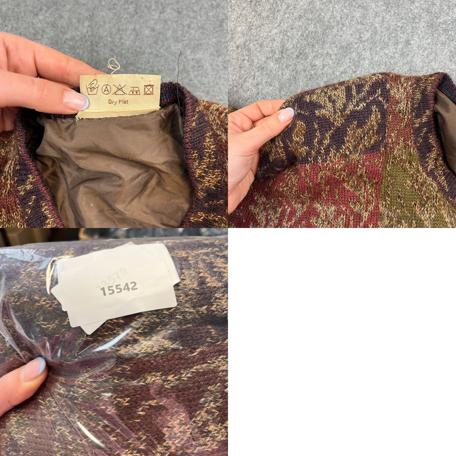 Vintage VINTAGE The Alpaca Cardigan Jumper Multicoloured Womens Knit Round Neck Long Sleeve M Regular Autumn Winter Spring Summer Womens Size M / US 6-8 / IT 42-44 - 8 Thumbnail