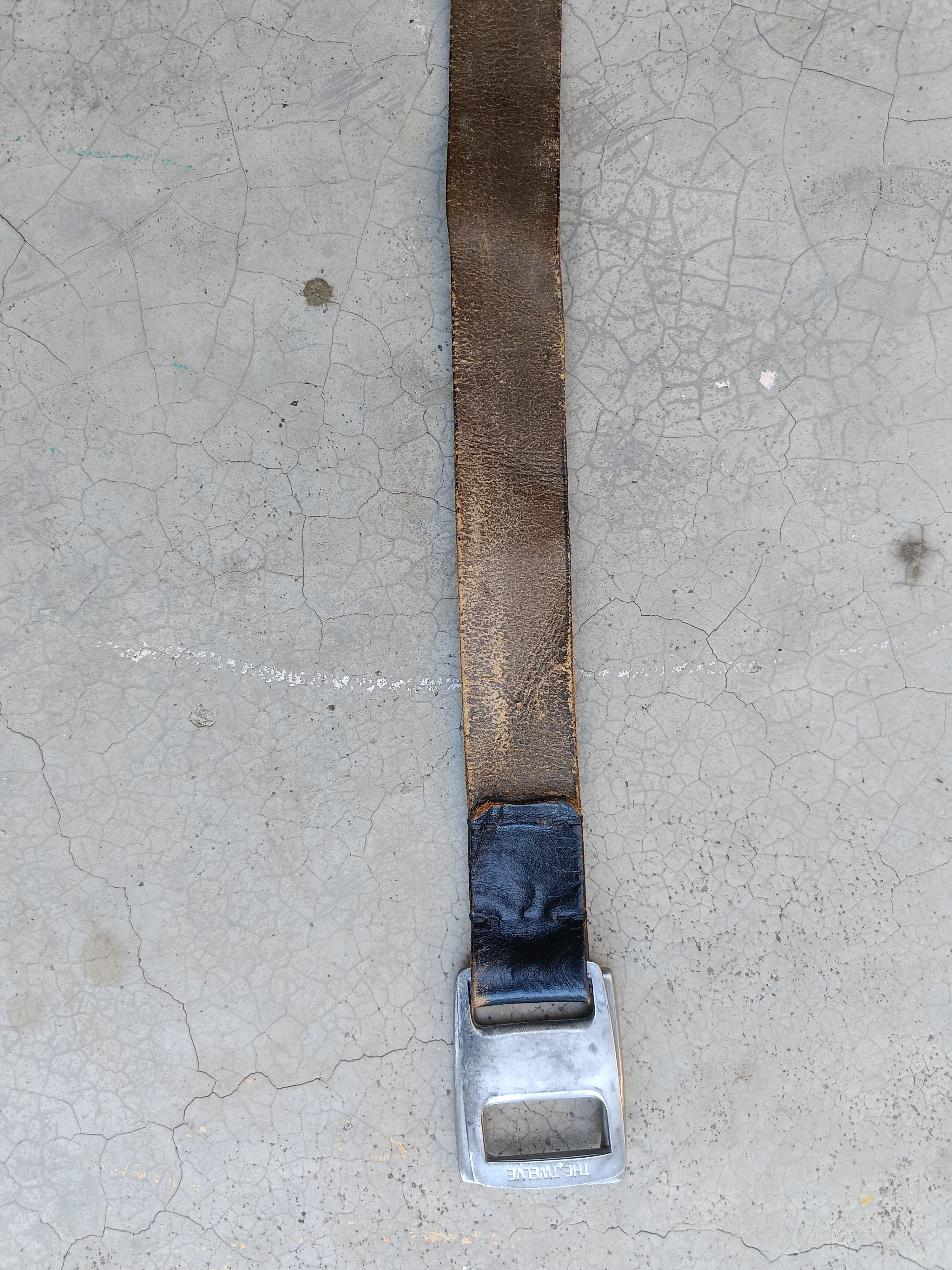 Japanese Brand RARE🔥 THE TWELVE DOUBLE BUCKLE VINTAGE LEATHER BELT Size ONE SIZE - 9 Thumbnail
