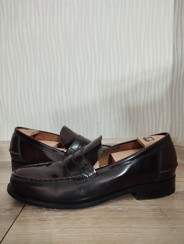 Barker Barker Caruso Burgundy Loafer mocasin size 10F Size US 11 / EU 44 - 1 Thumbnail