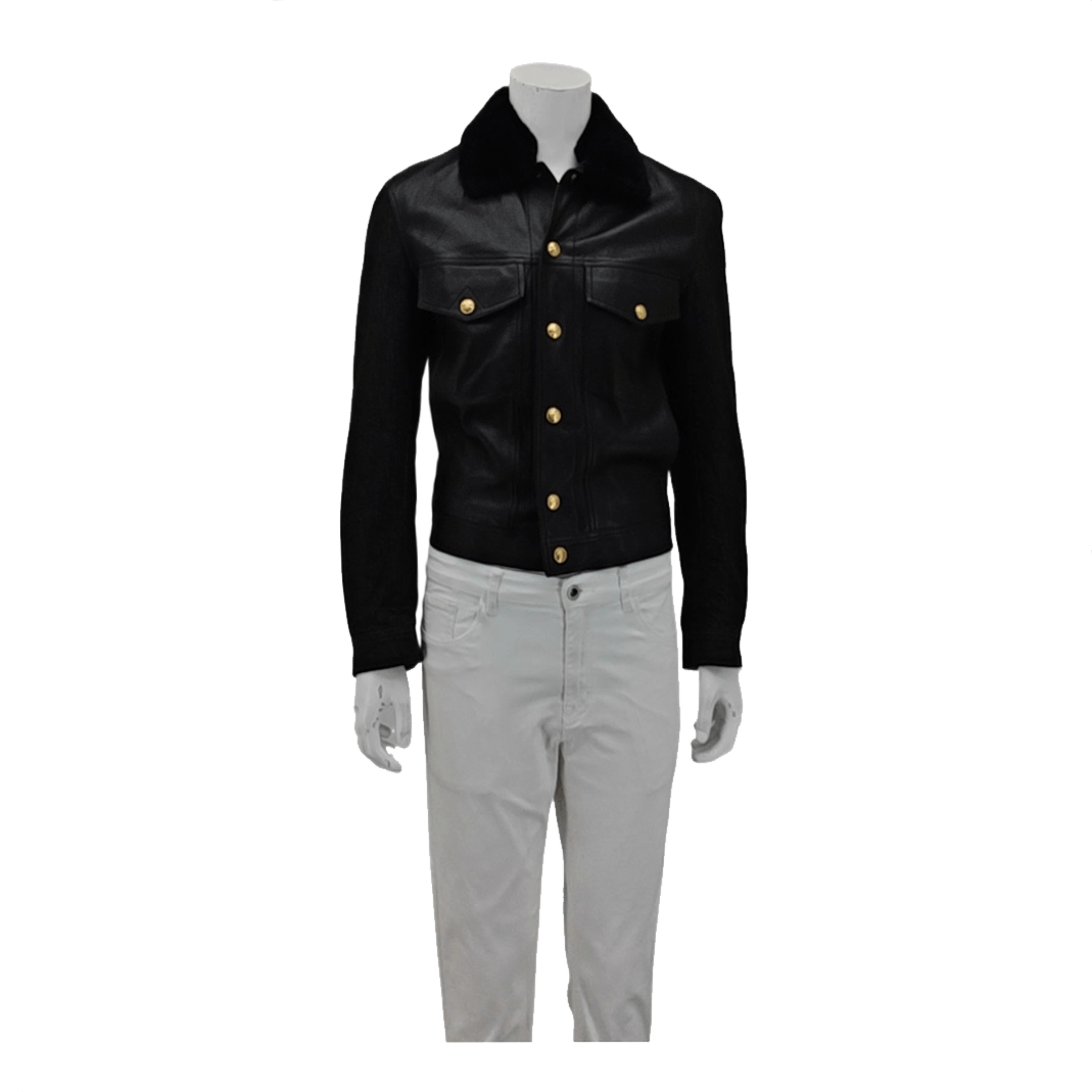 Versace Versace Medusa Button Leather Jacket 46 Size US S / EU 44-46 / 1 - 1 Thumbnail