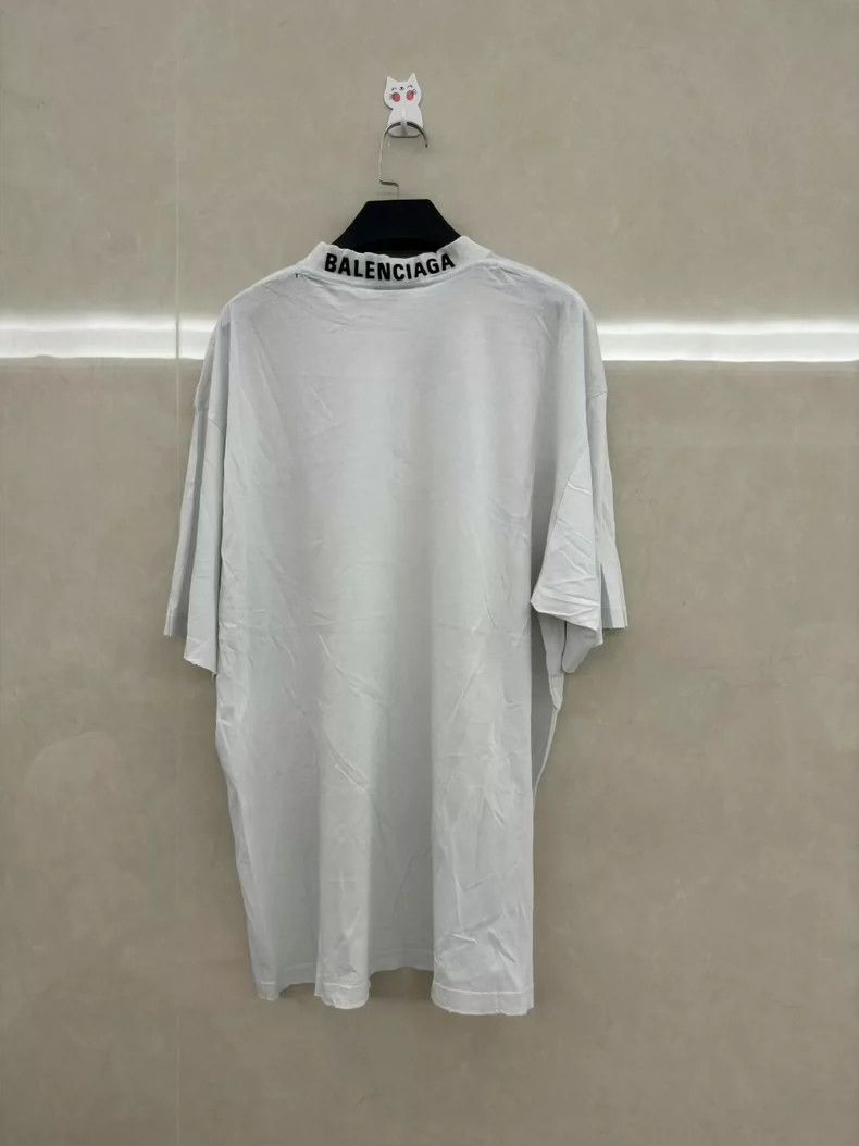 Balenciaga Balenciaga Collar embroidery logo distressed short sleeve Size US S / EU 44-46 / 1 - 2 Thumbnail