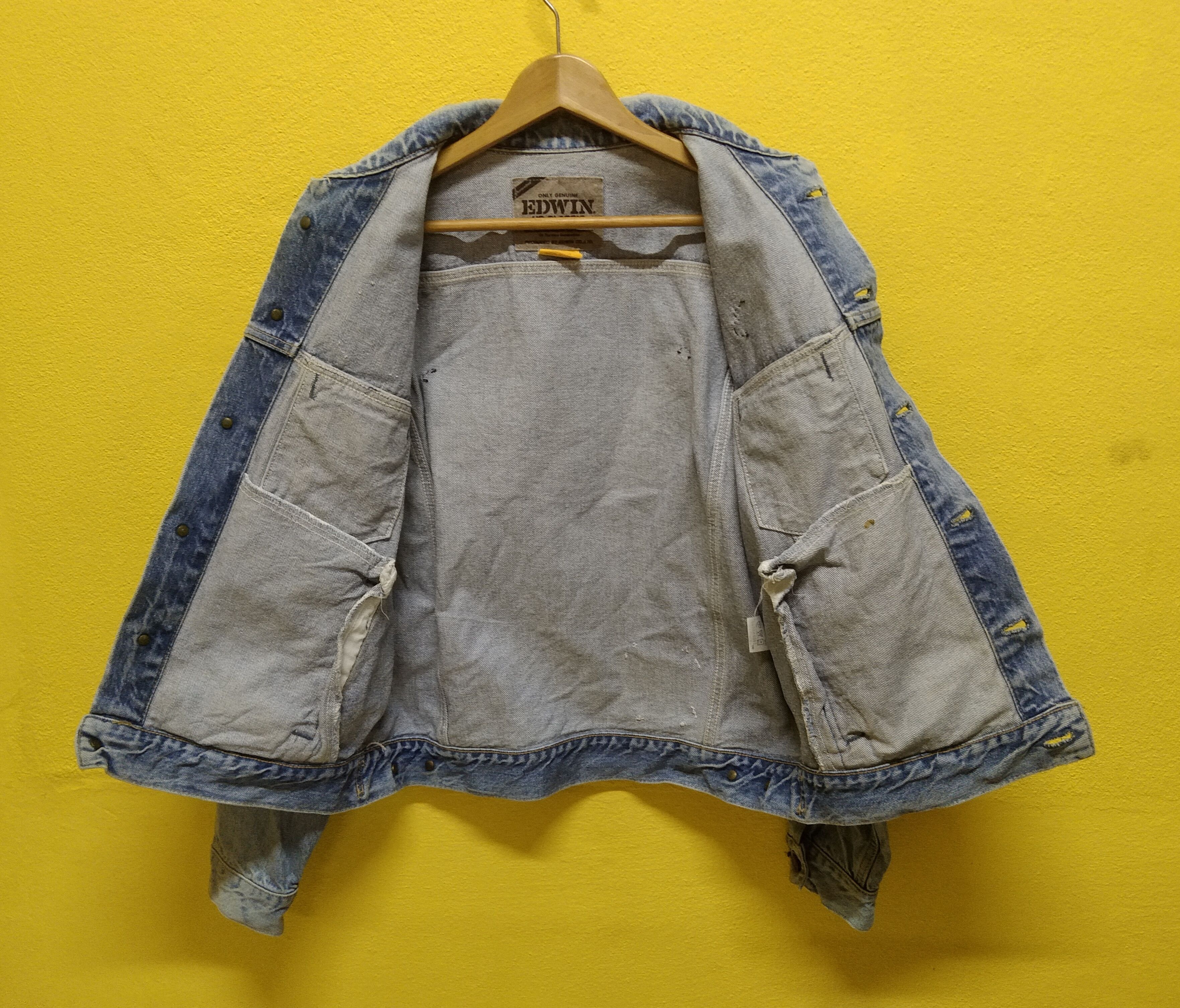 Edwin × Vintage Vintage Edwin Trucker Denim Jacket Size US L / EU 52-54 / 3 - 3 Thumbnail