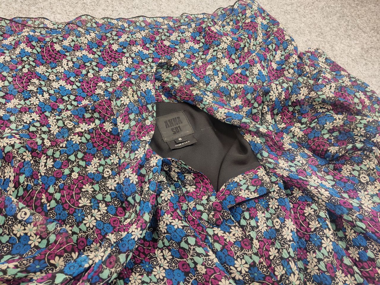 Anna Sui Anna Sui design mixed silk dress dolman Long sleeve tunik Size L / US 10 / IT 46 - 14 Thumbnail