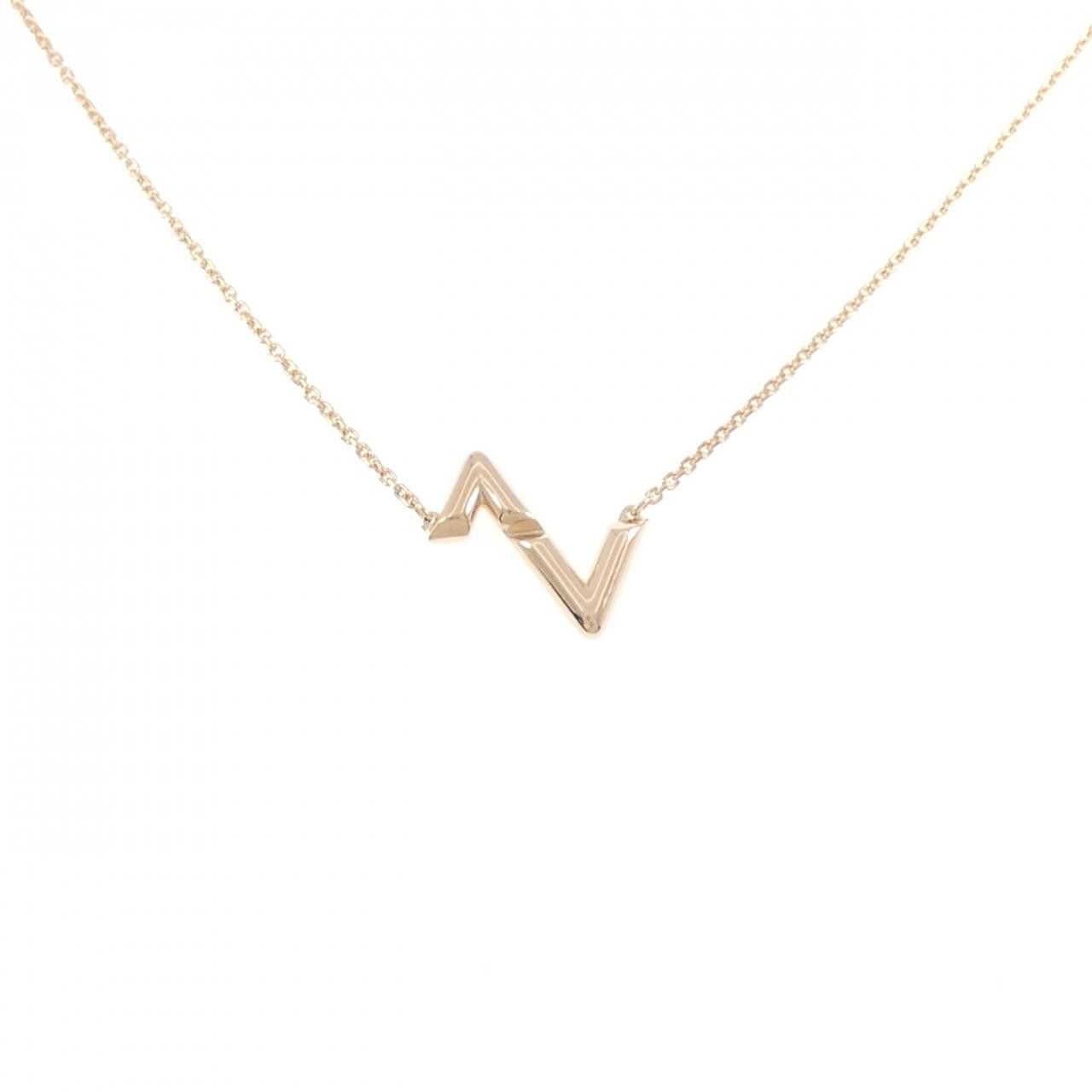 Louis Vuitton Louis Vuitton Louis Vuitton LV Volt Upside Down Au750 Necklace Metal Necklace DUTY FREE for USA Size ONE SIZE - 1 Thumbnail