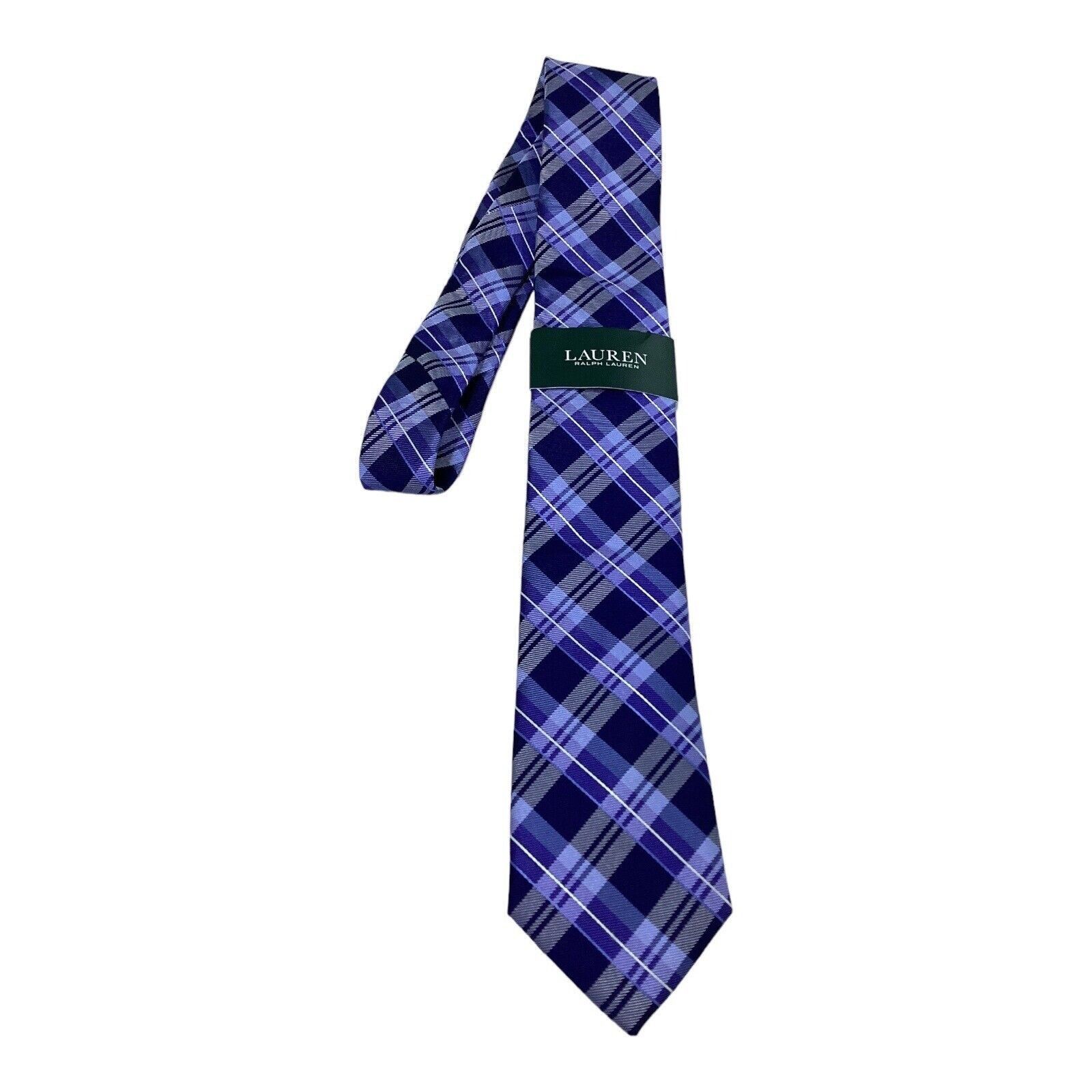 Lauren Ralph Lauren LAUREN RALPH LAUREN Blue PLaids & Cheks Silk Blend Tie W: 3" Size ONE SIZE - 5 Thumbnail