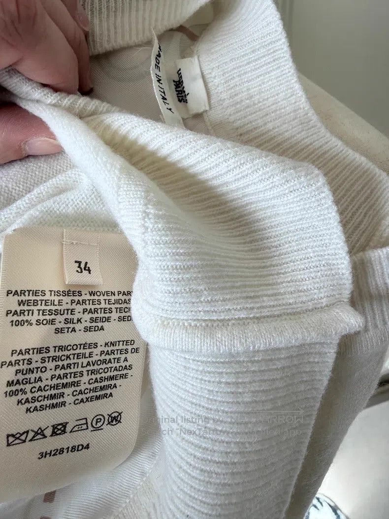 Hermes Hermes Short-sleeve Cashmere and Silk Blended Top Size XXS / US 00 / IT 34 - 8 Thumbnail