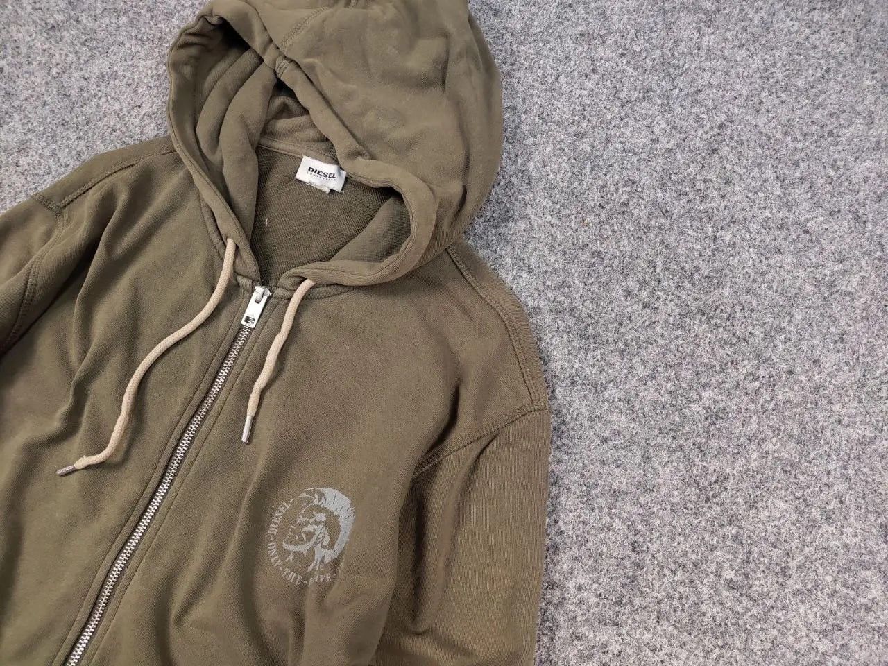 Diesel Vintage Diesel Military Logo Green Zip Hoodie Y2K Style Size US L / EU 52-54 / 3 - 5 Thumbnail