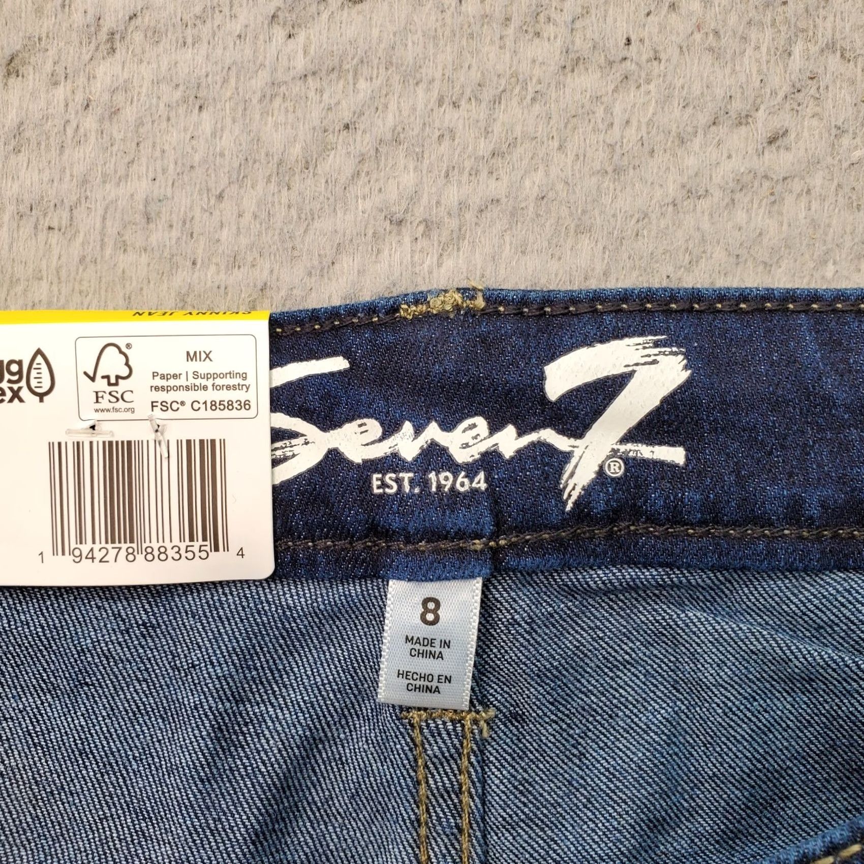Vintage Seven7 Skinny Jeans Womens 8 Blue Denim Stretch High Rise Medium Wash Jeans Womens 8 Blue Denim Skinny Stretch High Rise Size 30" / US 8 / IT 44 - 7 Thumbnail