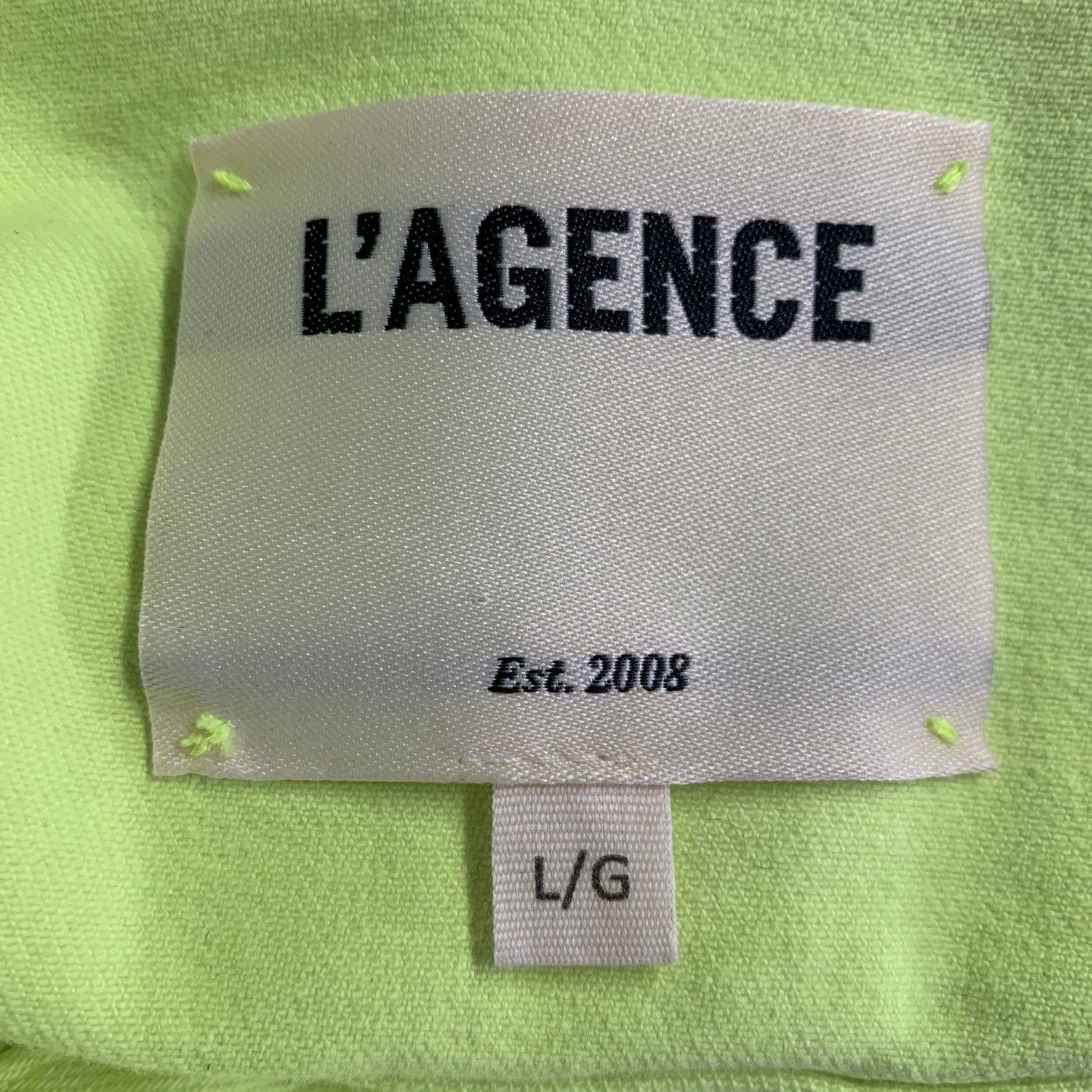 L'AGENCE L'AGENCE L Yellow Neon Cotton Blend Twill Raw Edge Jacket Size L / US 10 / IT 46 - 5 Thumbnail