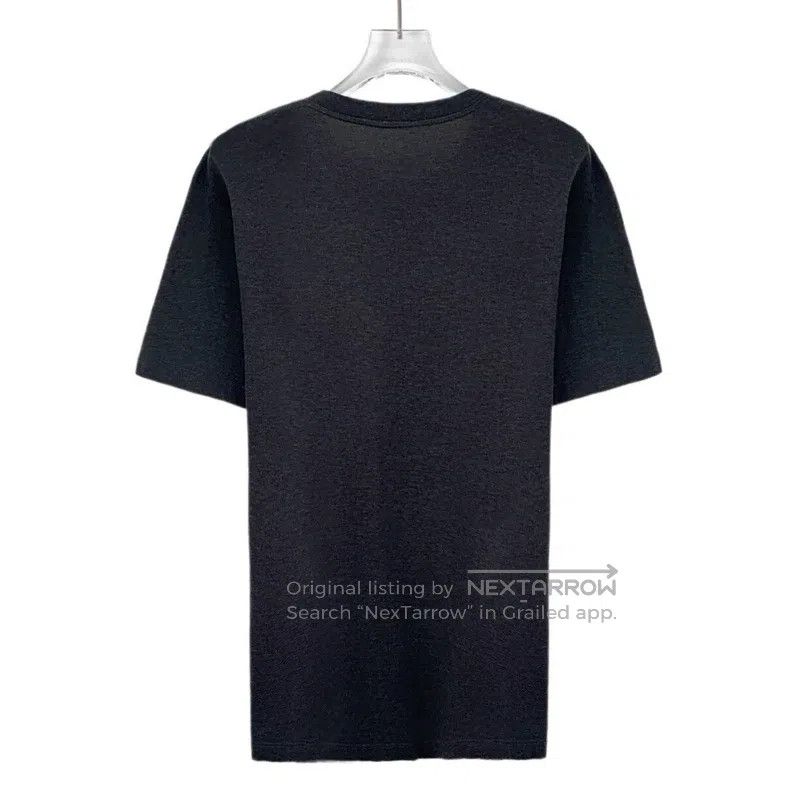 Louis Vuitton Black lock logo presbyopic cotton crewneck T