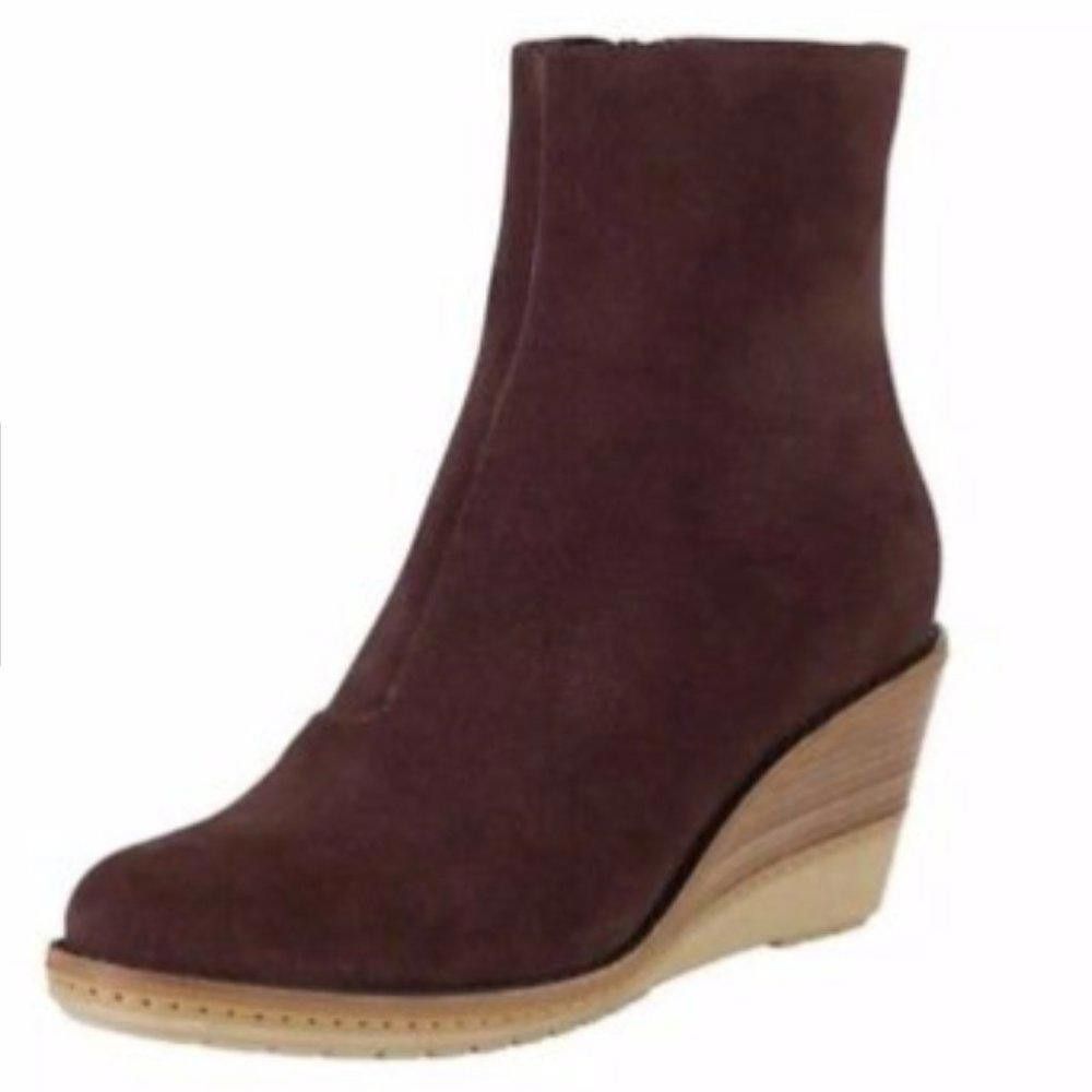 Cole Haan Cole Haan l Rayna Suede Wedge Bootie in Chestnut Size 5.5 Size US 5.5 / IT 35.5 - 1 Thumbnail