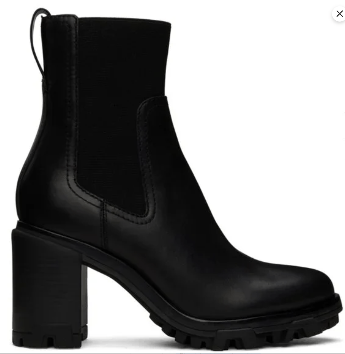 Rag & Bone Black Shiloh High Chelsea Boots Size US 7.5 / IT 37.5 - 3 Thumbnail