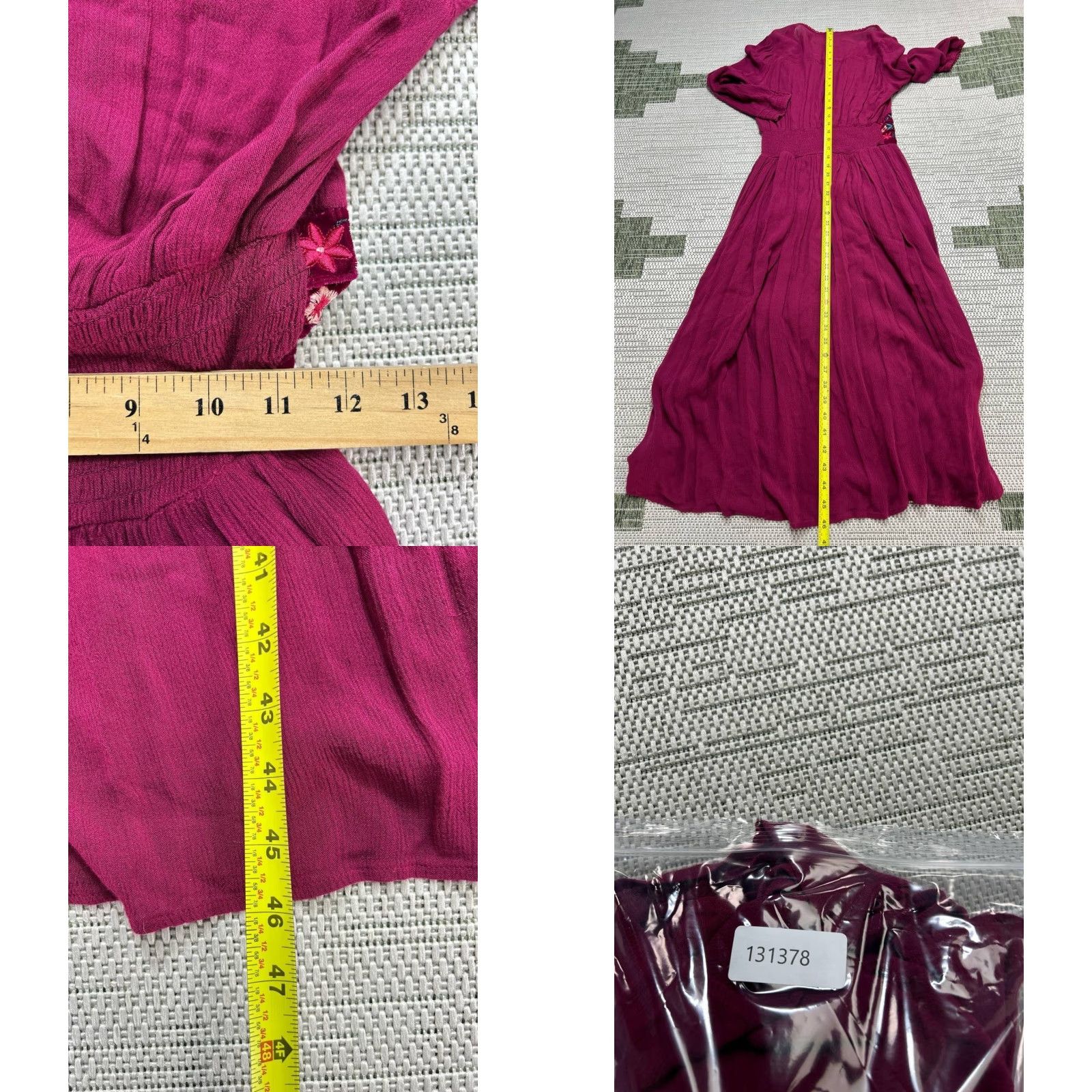 Free People Free People Dress Womens Small Purple Floral Blouson Midi Dress Blouson Midi Purple Floral Womens Small Size S / US 4 / IT 40 - 8 Thumbnail