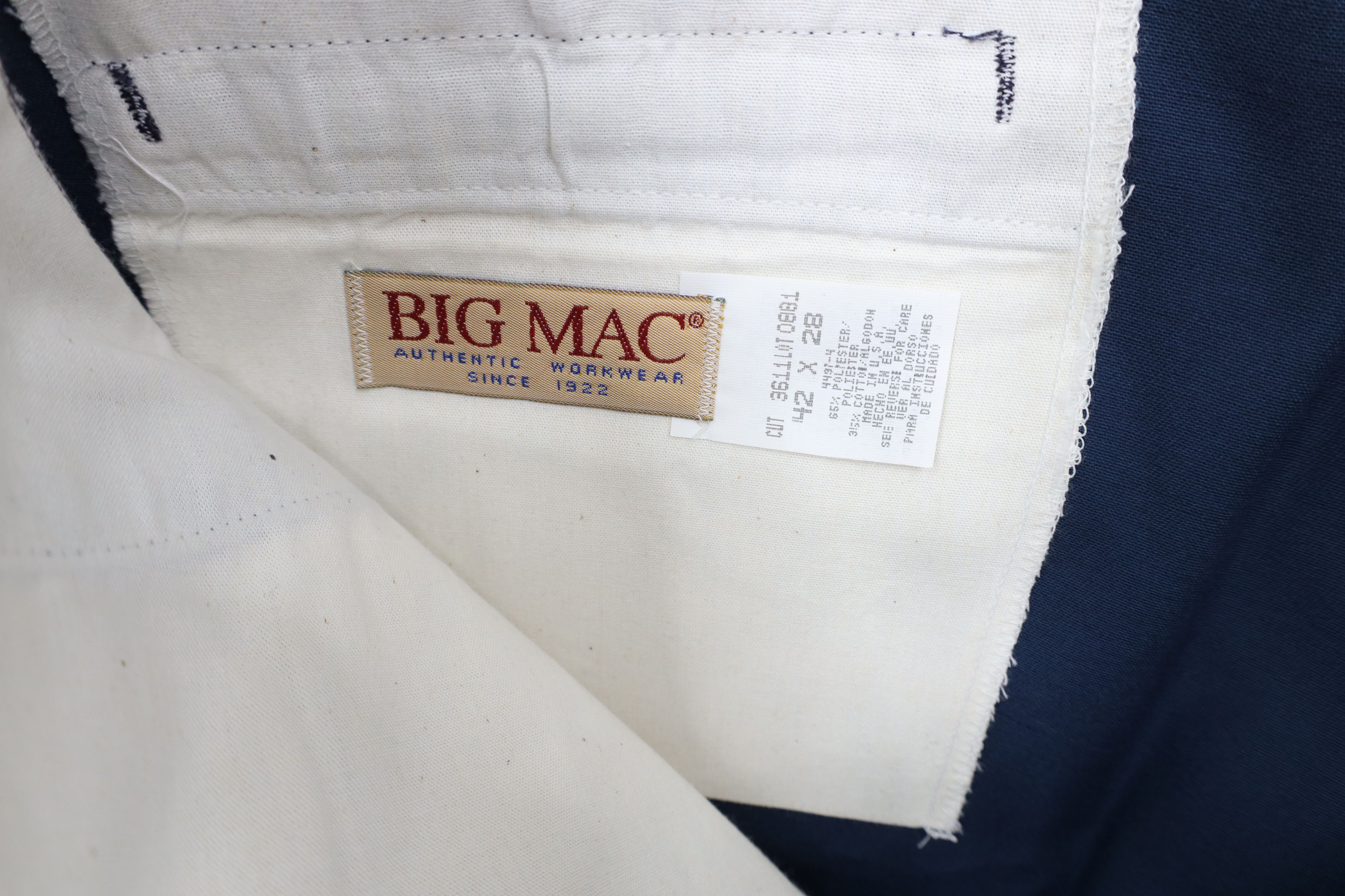 Vintage Deadstock Vintage 90s Big Mac Rugged Twill Work Pants Blue Size US 42 / EU 58 - 6 Thumbnail