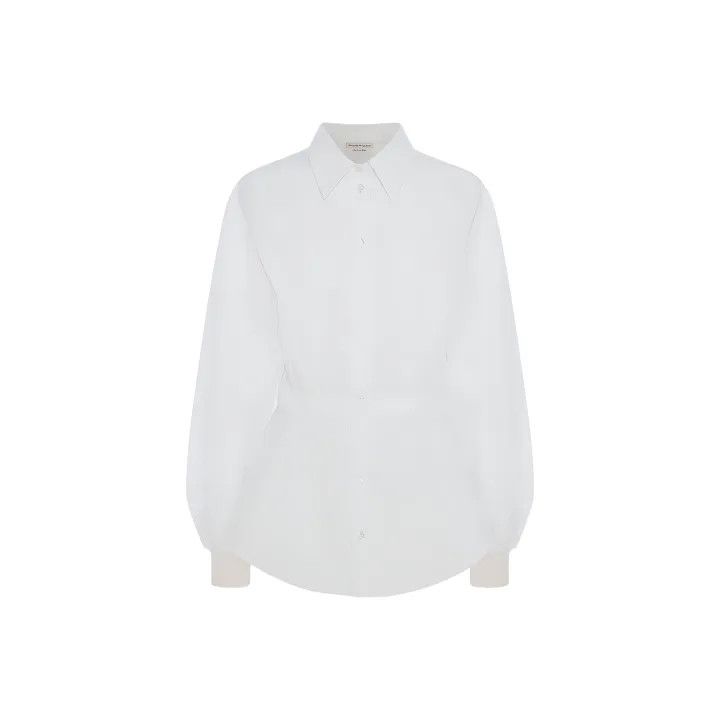 Alexander McQueen Alexander McQueen White Cotton Button-Up Shirt 0079 Size M / US 6-8 / IT 42-44 - 1 Thumbnail