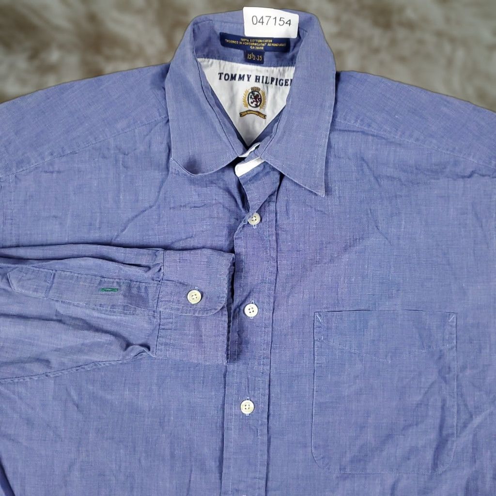 Tommy Hilfiger Tommy Hilfiger Shirt Mens 15.5 Blue Dress Long Sleeve Button Up Collared Regular NWT? (Note: N/A) Size 40R - 1 Thumbnail