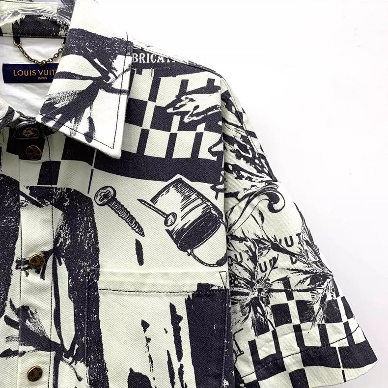Louis Vuitton Louis Vuitton 23 color-block cartoon graffiti print cotton Size US S / EU 44-46 / 1 - 3 Thumbnail
