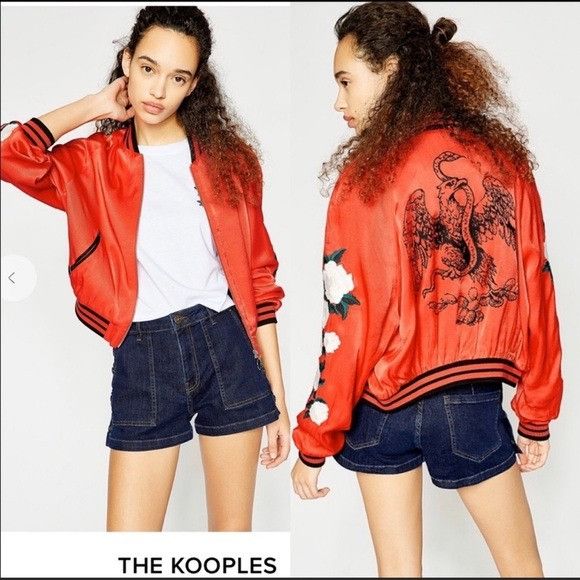 The Kooples The Kooples Snake Bomber Jacket Size M Grailed