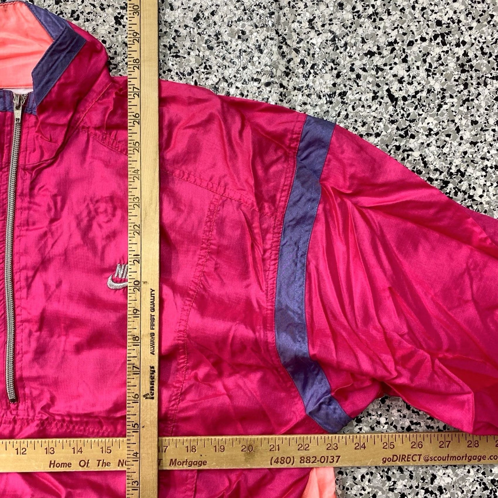 Nike VINTAGE Nike Windbreaker Womens Sz Medium Gray Tag Purple Pink 90s Jacket Size M / US 6-8 / IT 42-44 - 3 Thumbnail