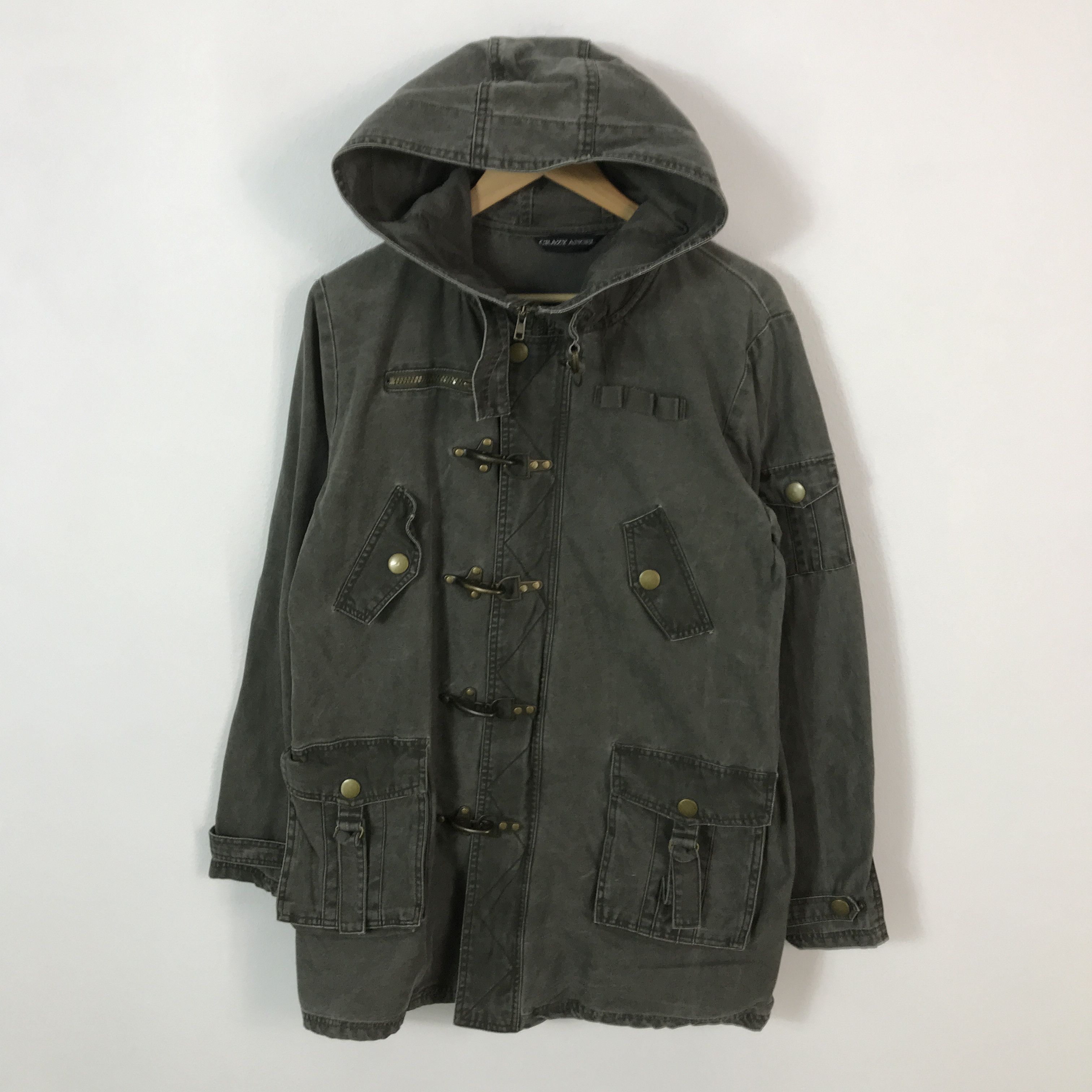 If Six Was Nine × Japanese Brand × Le Grande Bleu (L.G.B.) CRAZY ANGEL BLACK FADED STYLR HOODIES JACKET Size US L / EU 52-54 / 3 - 1 Thumbnail