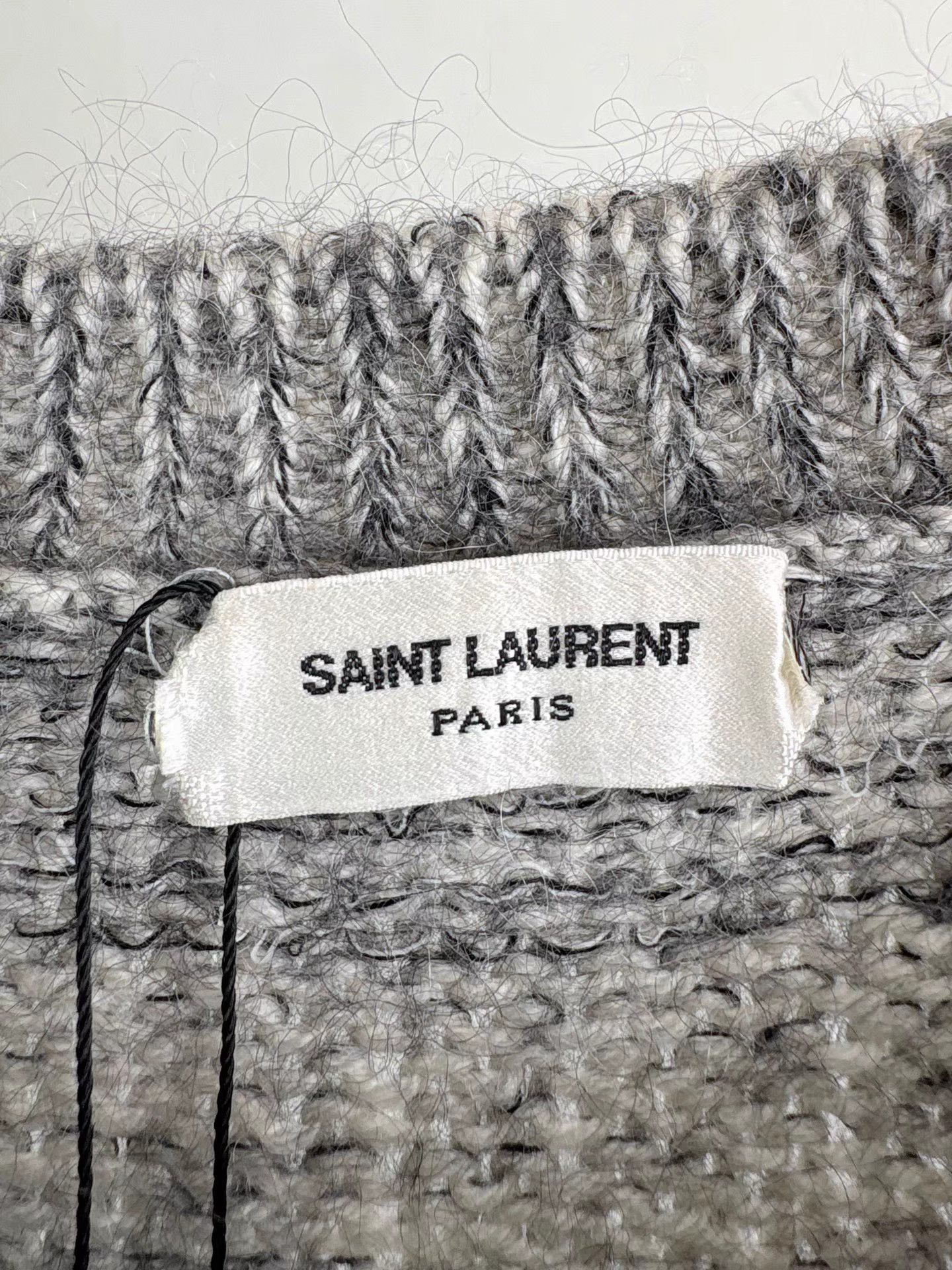 Saint Laurent Paris SAINT LAURENT SLP Gray Knit Sweater Size US L / EU 52-54 / 3 - 3 Thumbnail