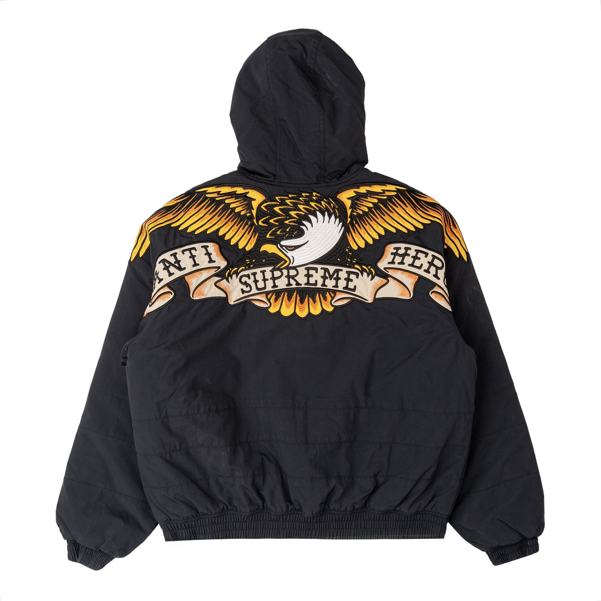 Supreme Supreme Stars Zip Stadium Jacket Black Yellow Large | Grailed