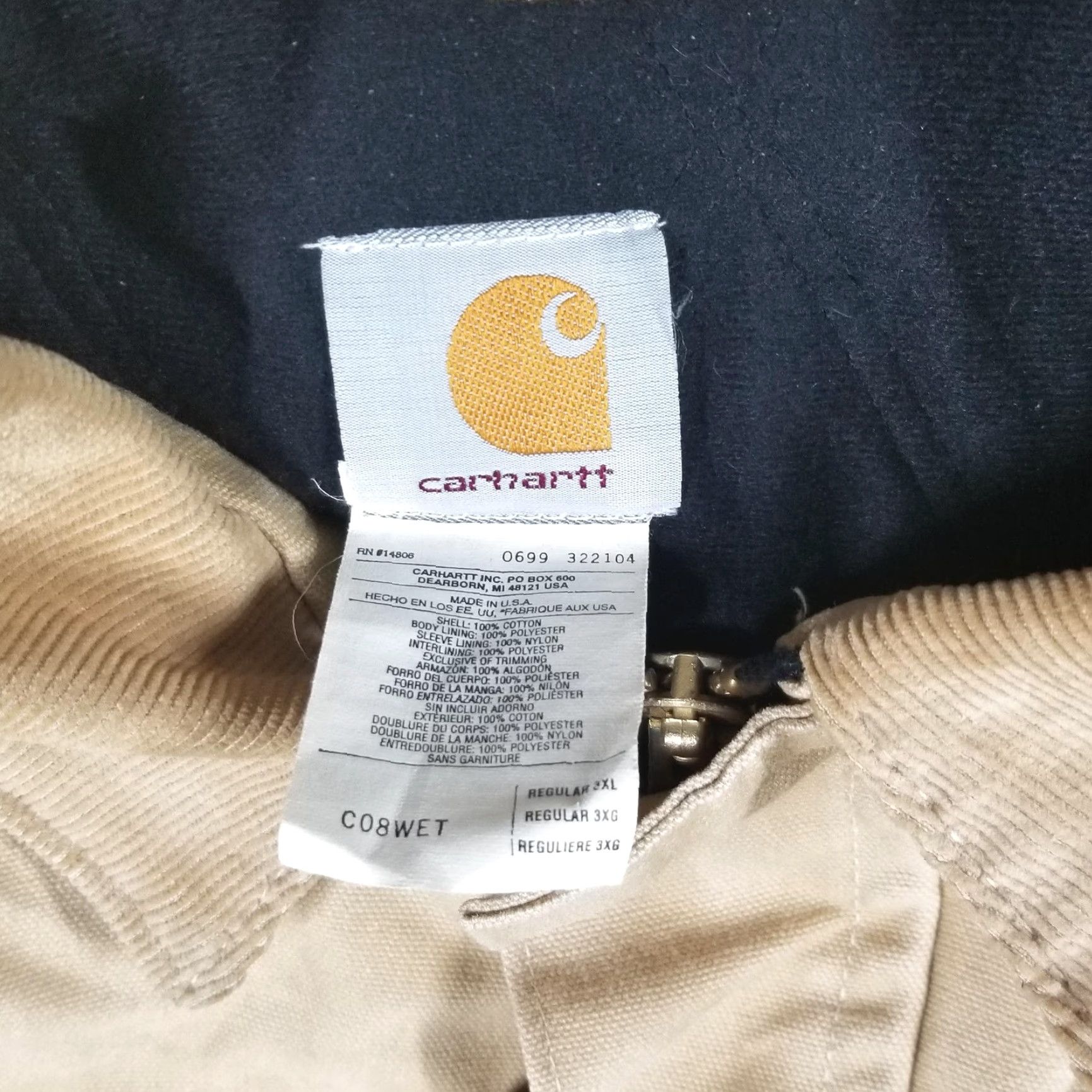 Carhartt Vintage Carhartt Duck Canvas Chore Work Jacket Coat 3XL C08WET Union Made Beiges Size US XXL / EU 58 / 5 - 4 Thumbnail