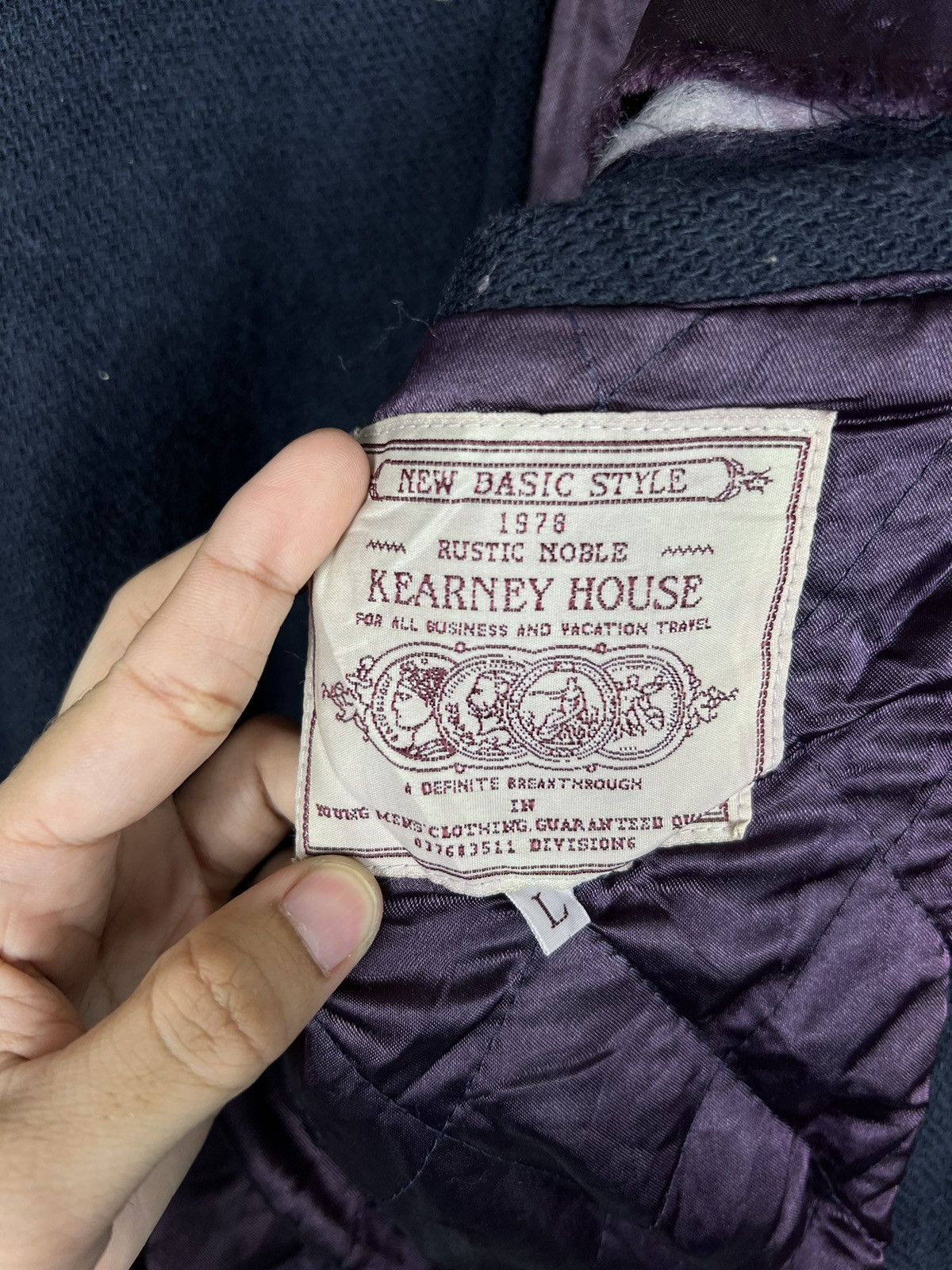 Japanese Brand 🔥 VINTAGE 1980s KEARNEY HOUSE VARSITY JACKET Size US L / EU 52-54 / 3 - 14 Thumbnail