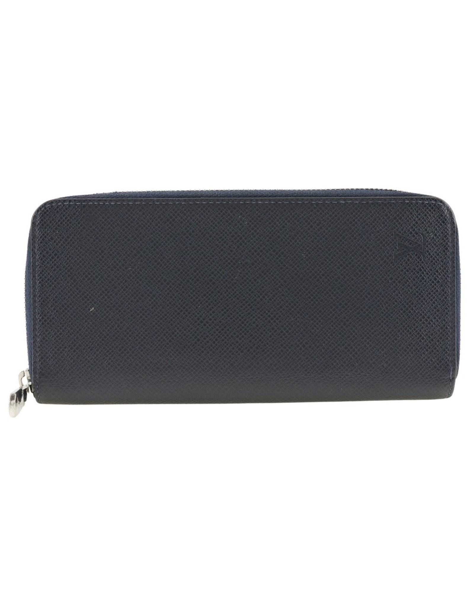 image of Louis Vuitton Navy Leather Bifold Wallet - Elegant And Functional, Women's