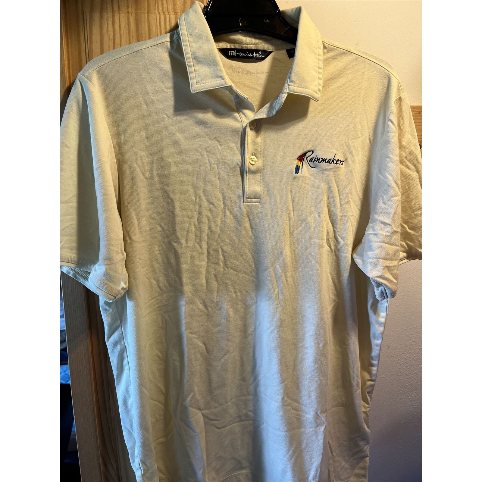 TravisMathew Travis Mathew Shirt Mens M SS Button Polo Yellow Rainmaker Size US M / EU 48-50 / 2 - 2 Thumbnail