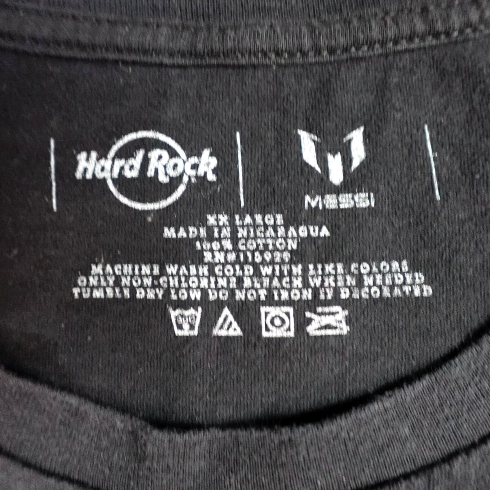 Hard Rock Cafe VINTAGE Hard Rock Cafe T-shirt 2XL Black Men Short Sleeve Cotton Double-Sided Messi Japan Live Greatness Size US XXL / EU 58 / 5 - 4 Thumbnail