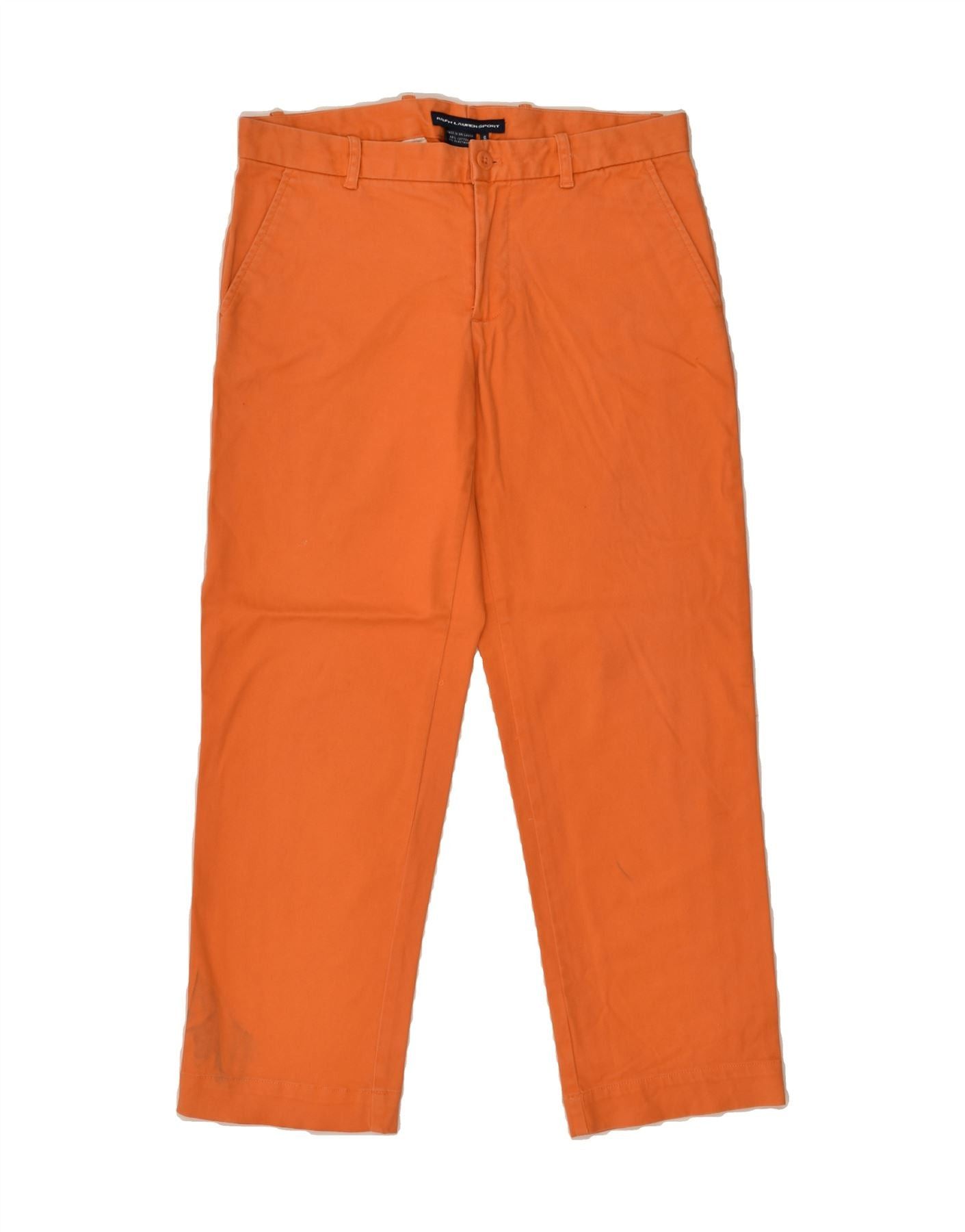 Ralph Lauren Womens Straight Chino Trousers US 6 Medium W32 L27 Orange Size 26" / US 2 / IT 38 - 1 Thumbnail